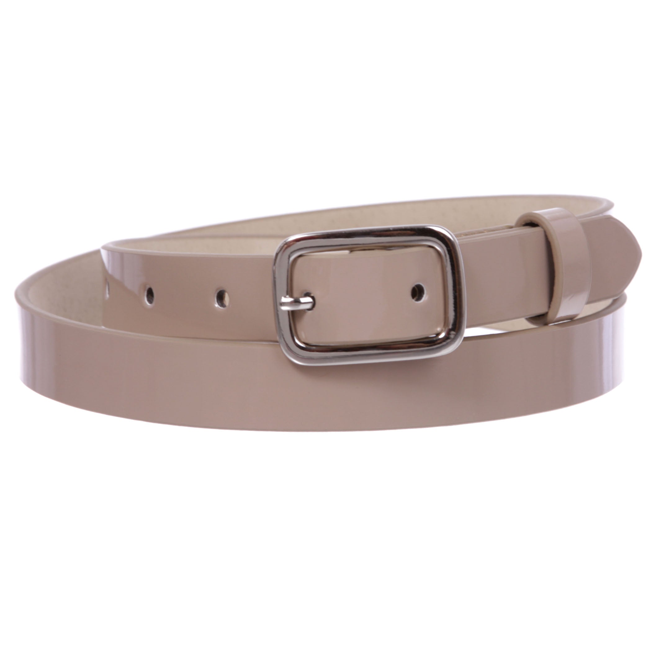 3/4" (19 mm) Womens Skinny Patent Non Leather Fashion Dress Belt - OnlineBelts