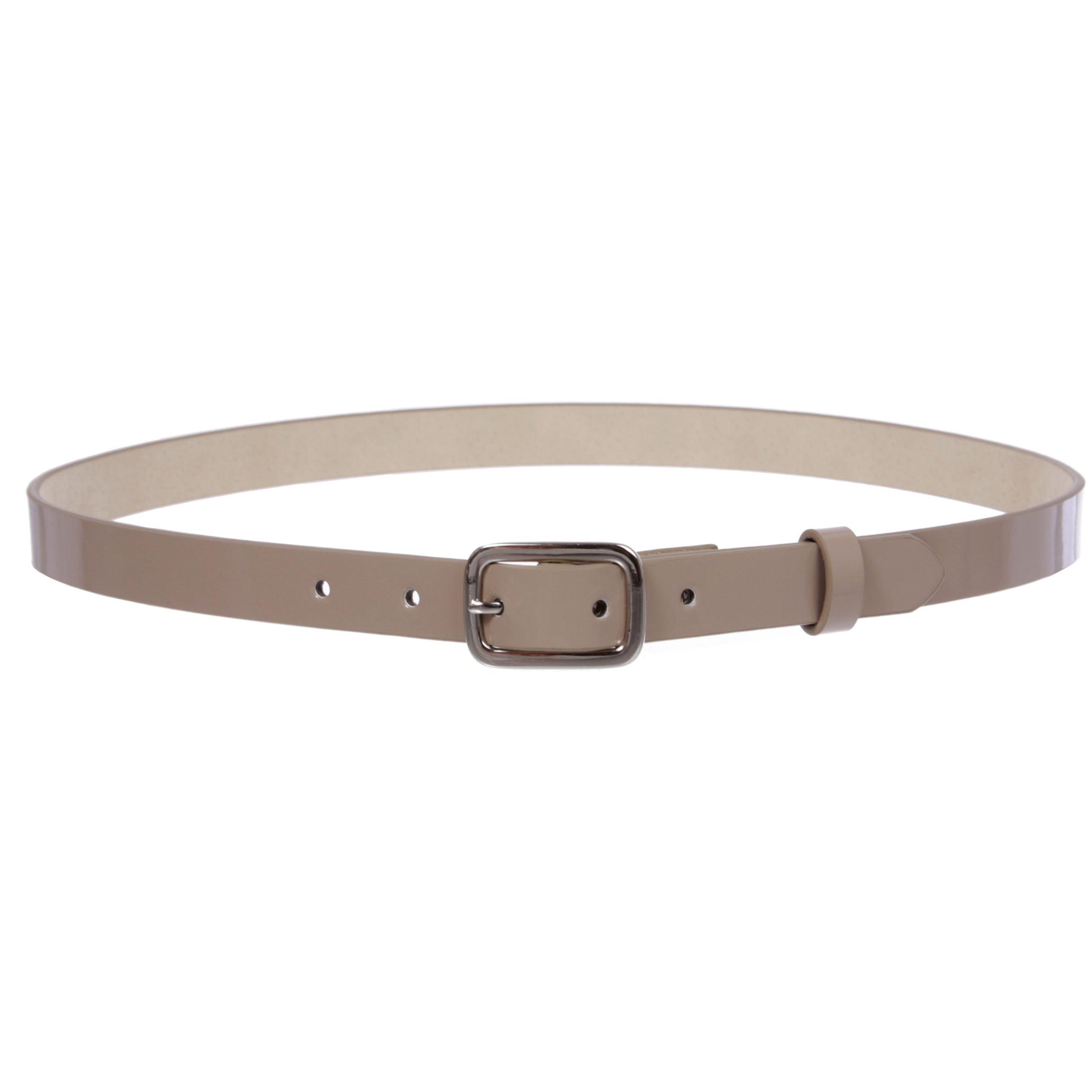 3/4" (19 mm) Womens Skinny Patent Non Leather Fashion Dress Belt - OnlineBelts