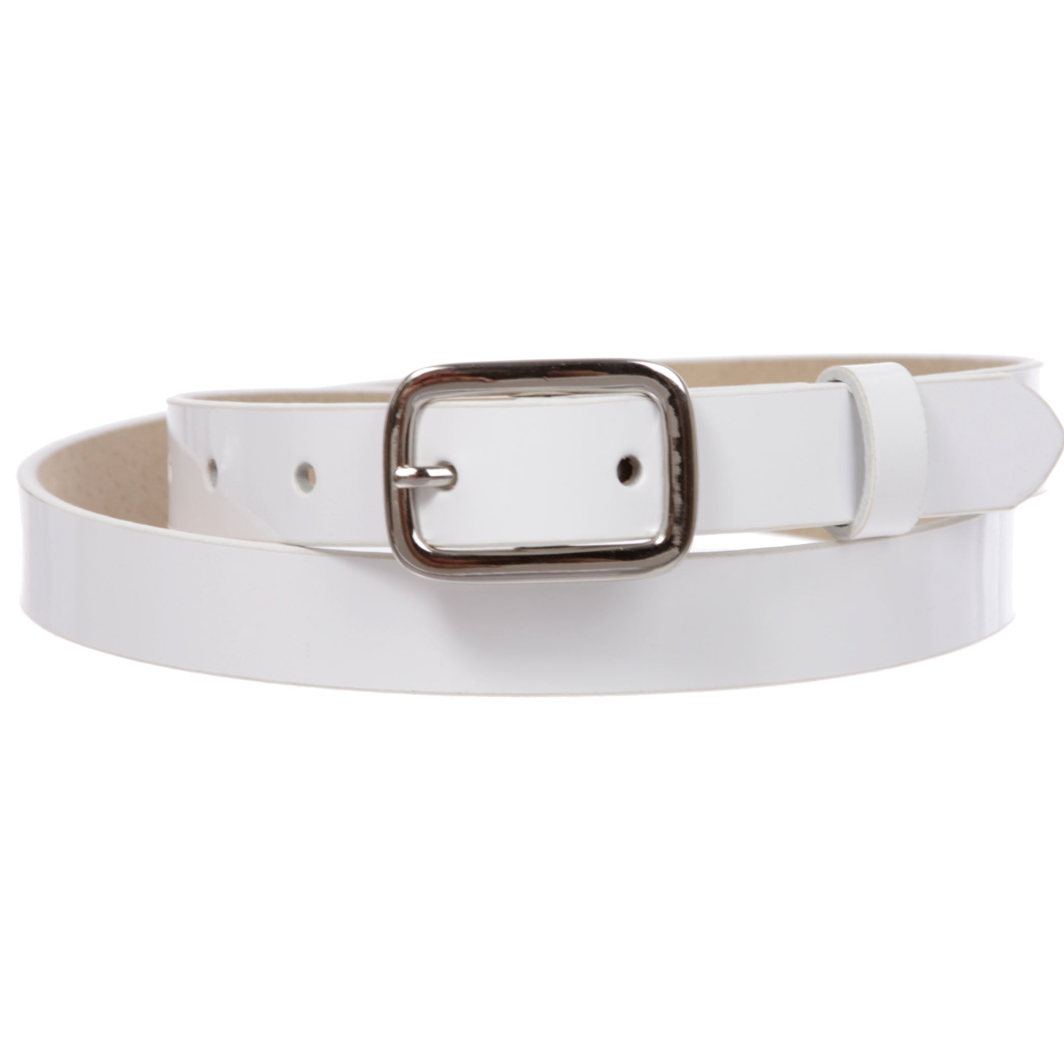 3/4" (19 mm) Womens Skinny Patent Non Leather Fashion Dress Belt - OnlineBelts