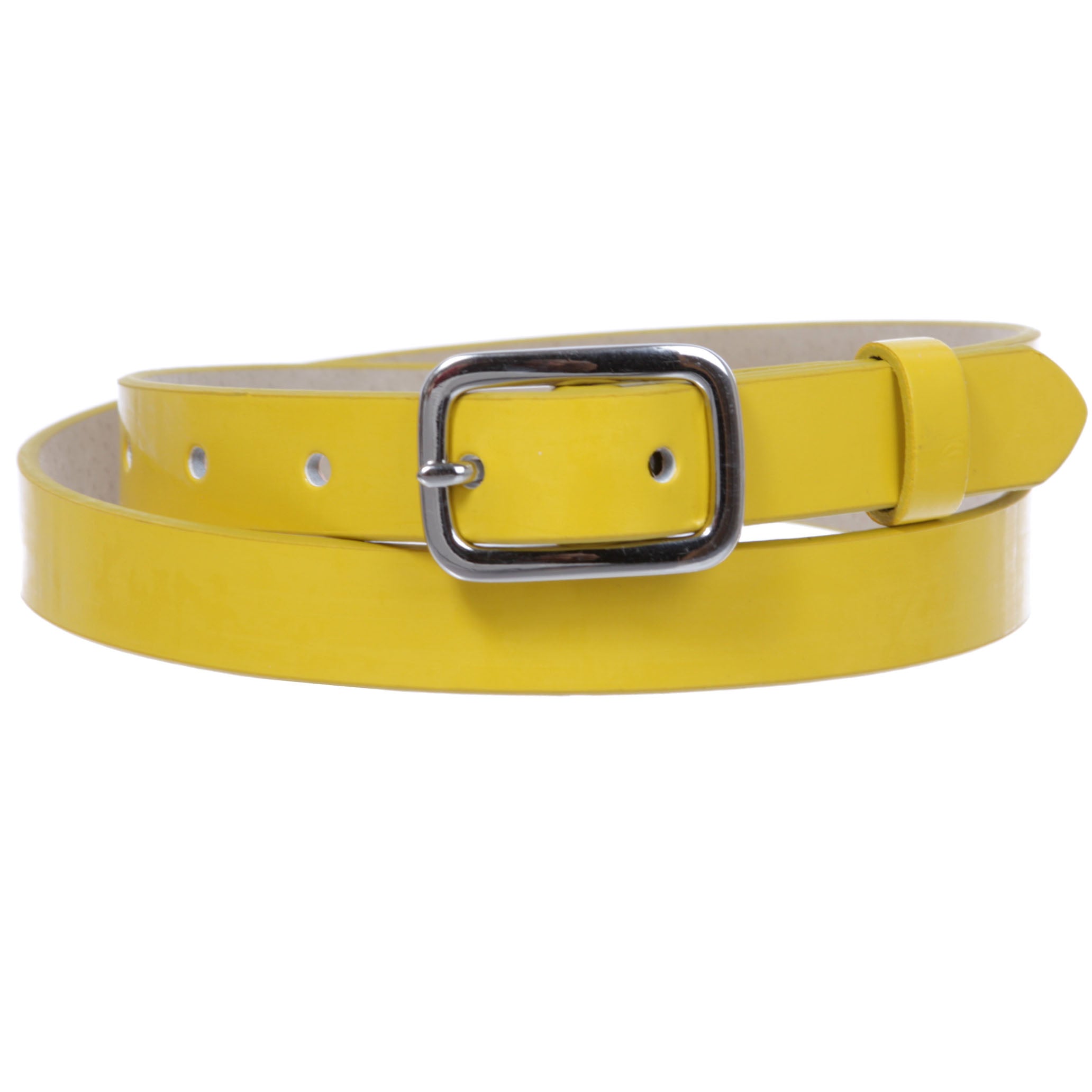 3/4" (19 mm) Womens Skinny Patent Non Leather Fashion Dress Belt - OnlineBelts