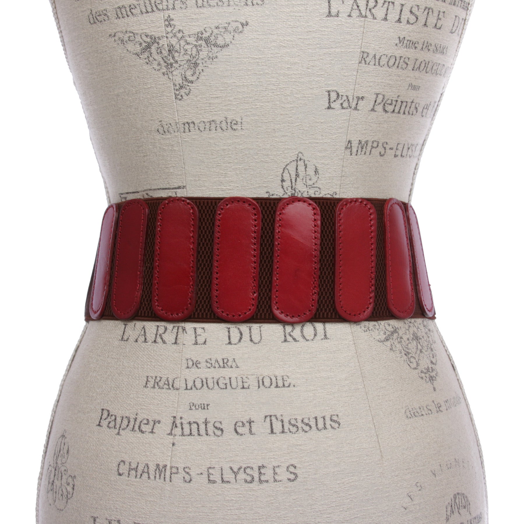 3" Inch High Waist Stretch With Perforated Flower Designed Belt - OnlineBelts