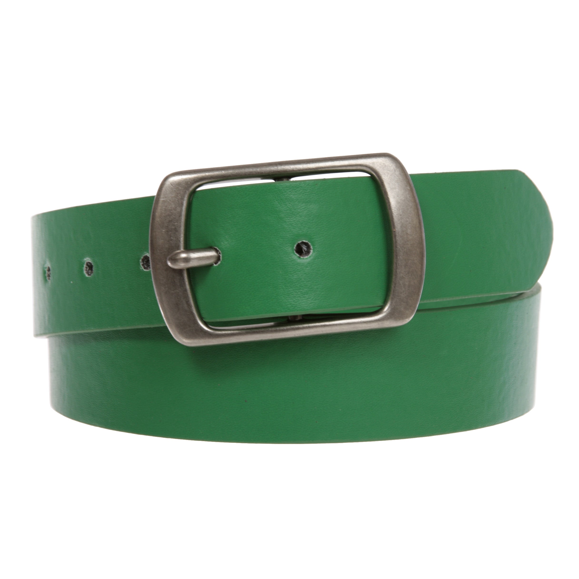 Women Casual PU Leather Dress Belt With Square Single Prong Buckle - OnlineBelts