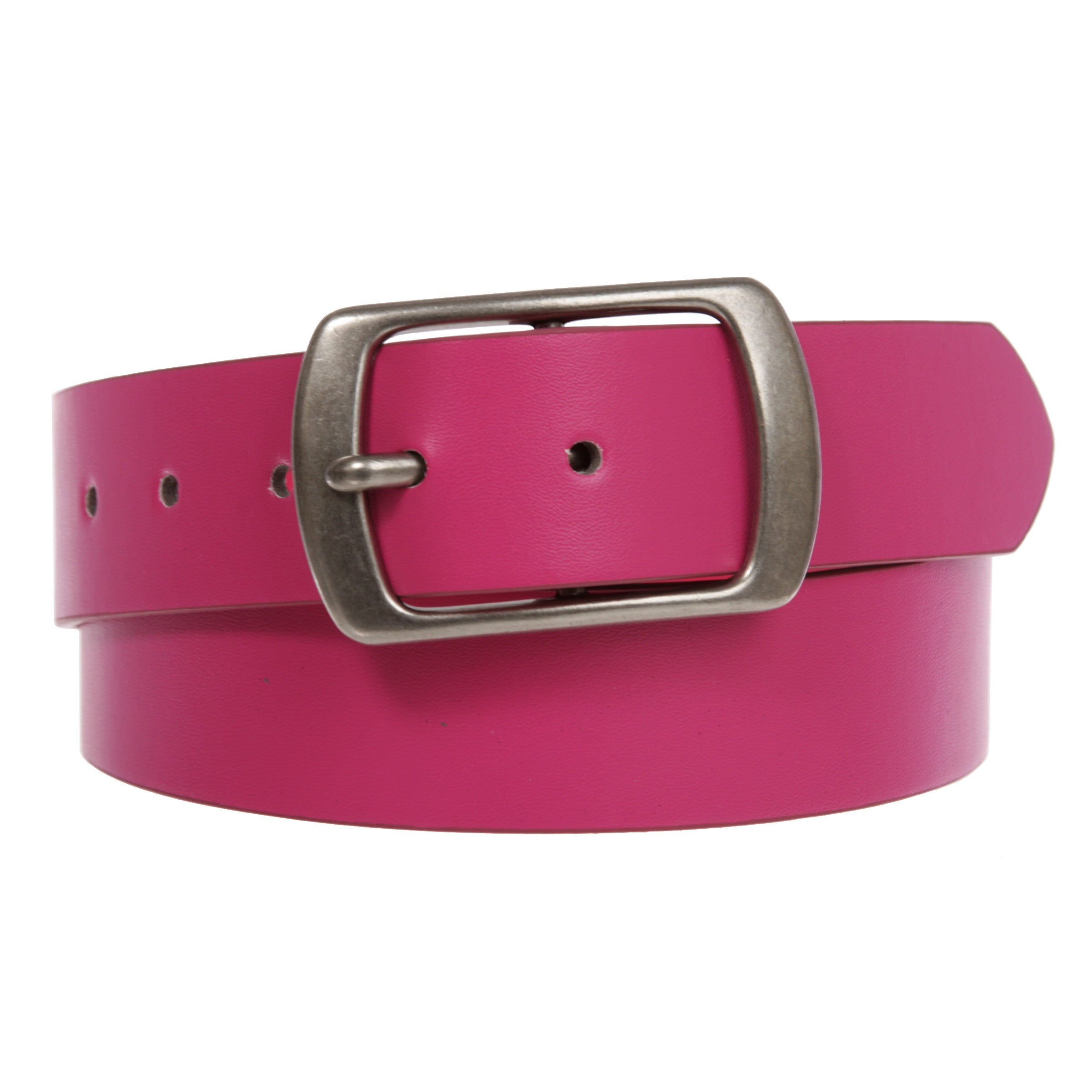Women Casual PU Leather Dress Belt With Square Single Prong Buckle - OnlineBelts