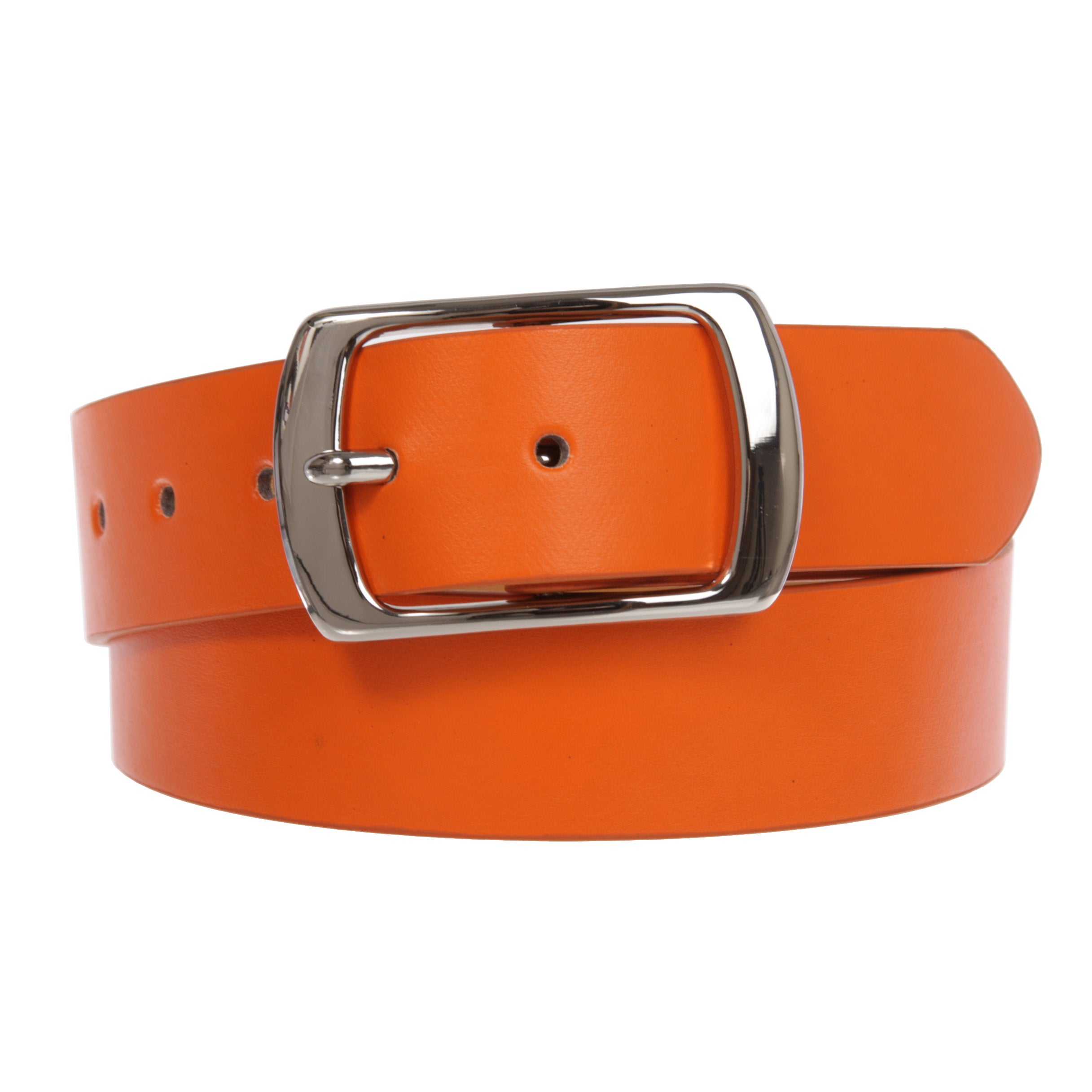Women Casual PU Leather Dress Belt With Square Single Prong Buckle - OnlineBelts