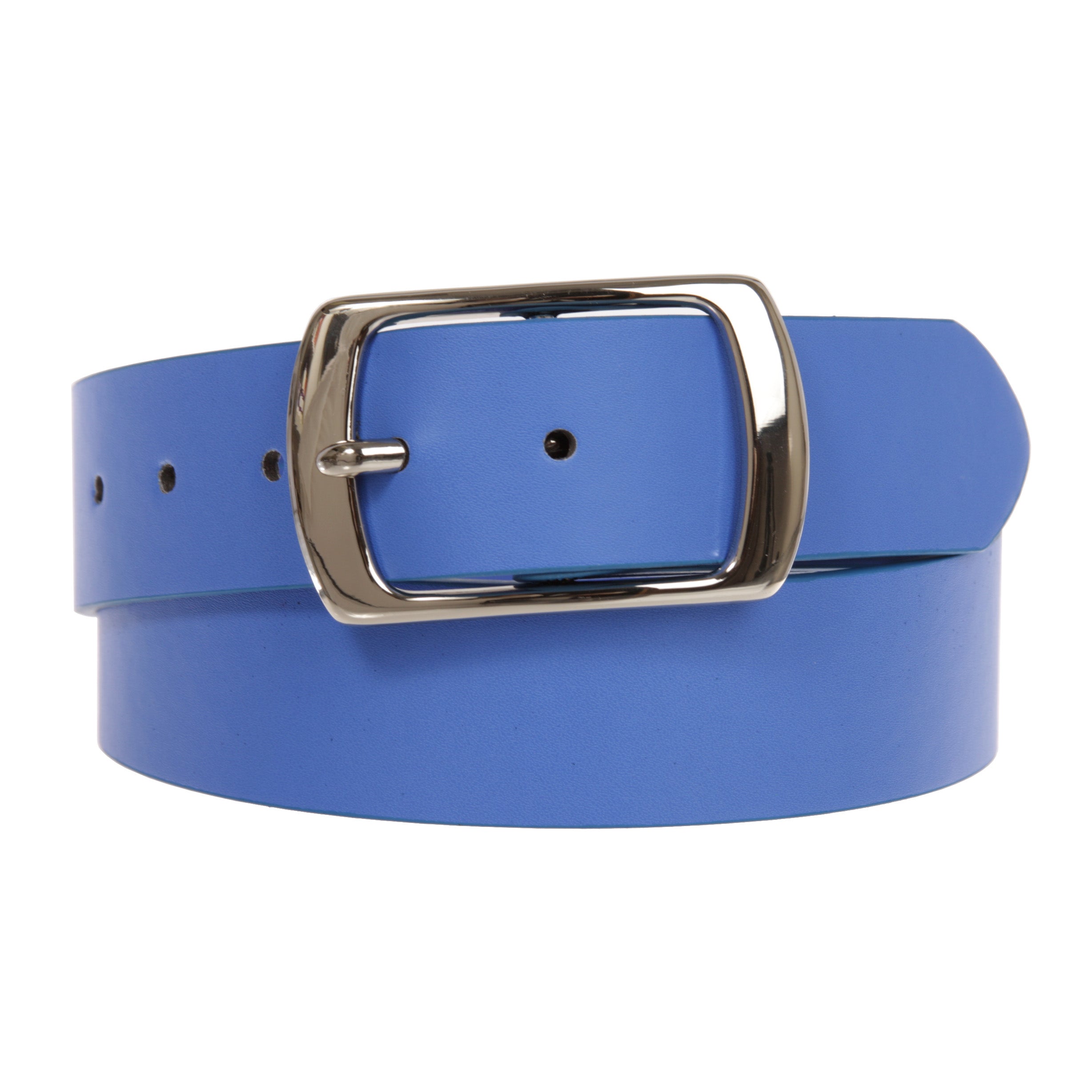 Women Casual PU Leather Dress Belt With Square Single Prong Buckle - OnlineBelts