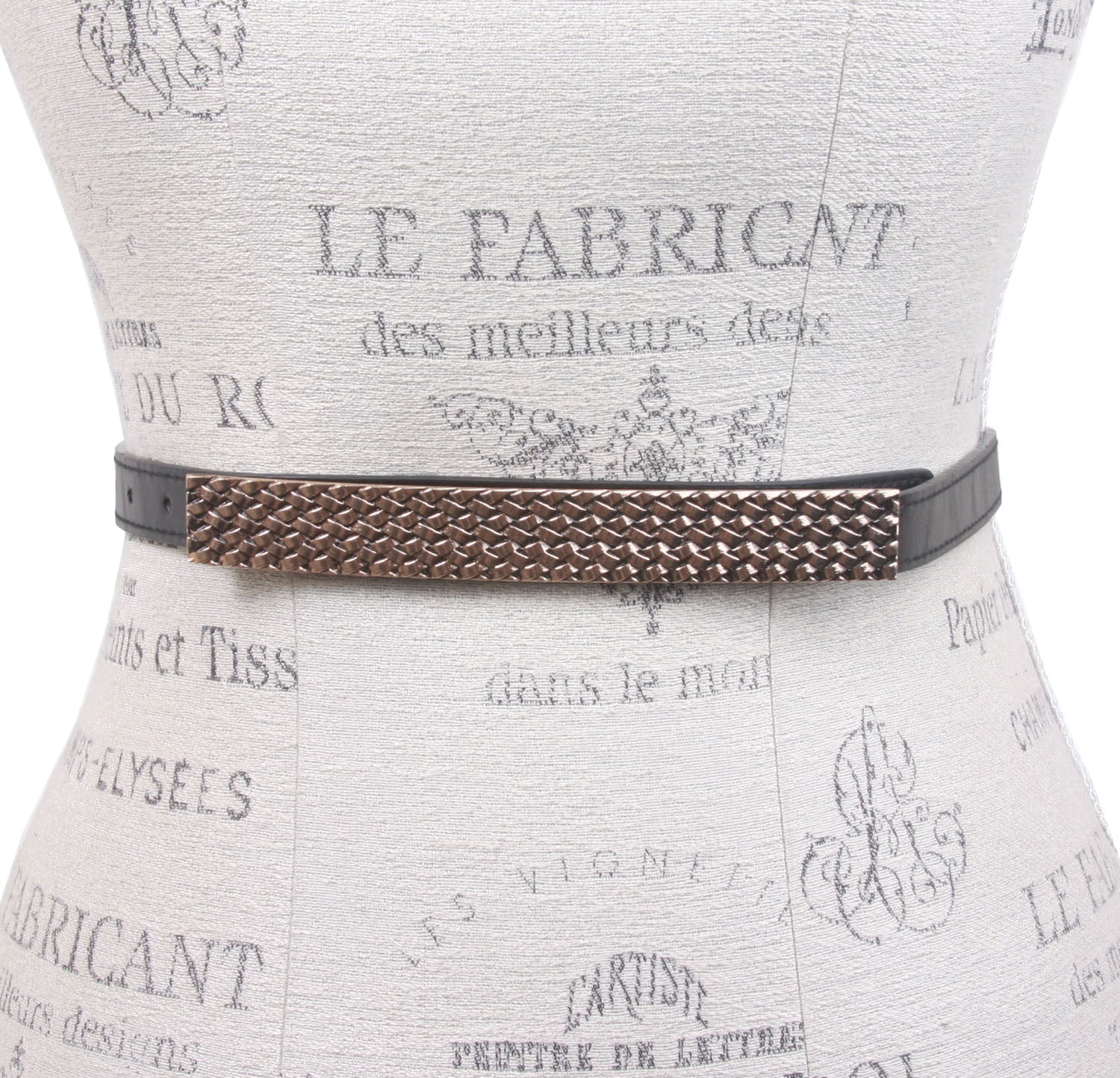 Women's 3/4" High Waist Skinny belt with rectangular buckle - OnlineBelts