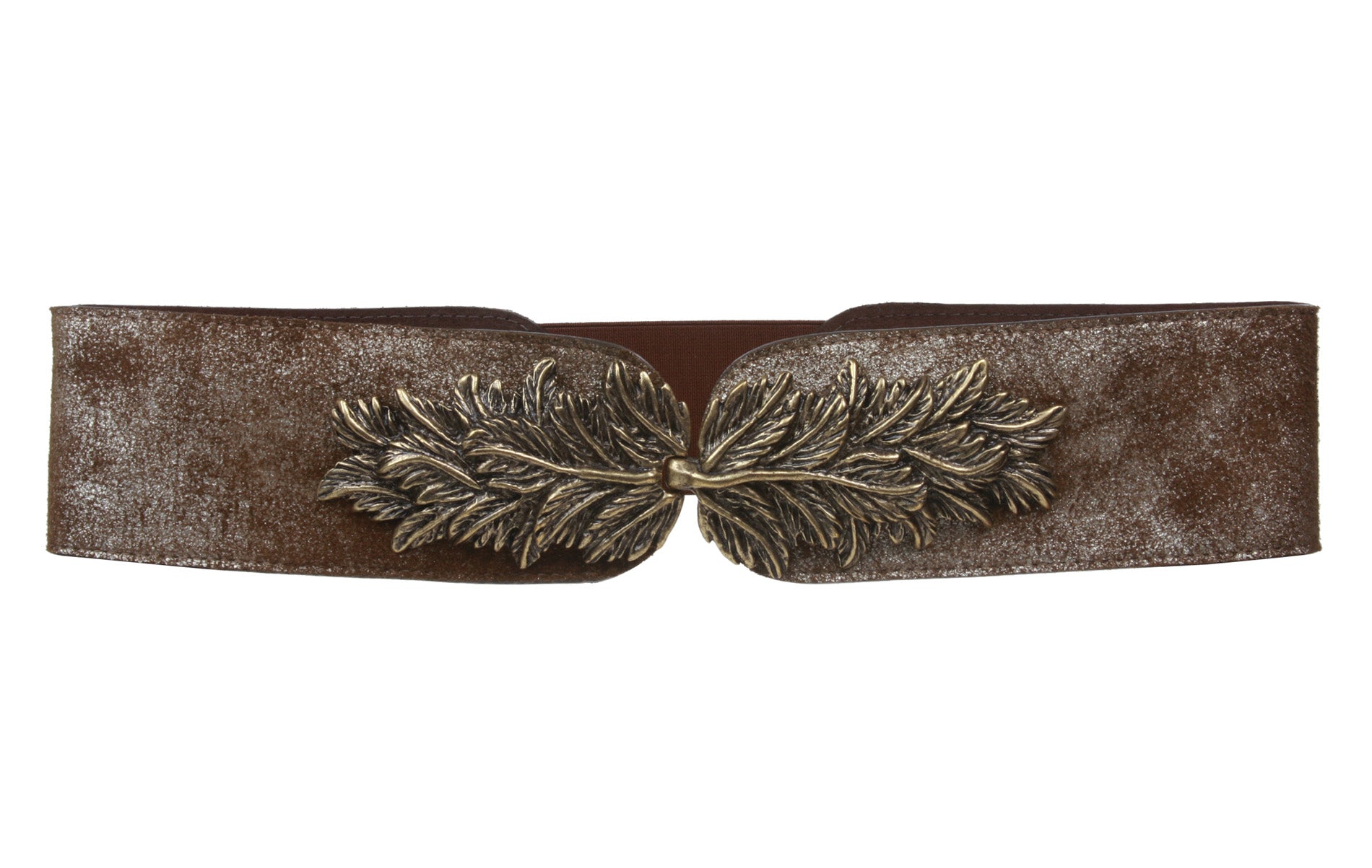 2 3/4" Leaf Hook buckle High Waist Stretch Belt - OnlineBelts