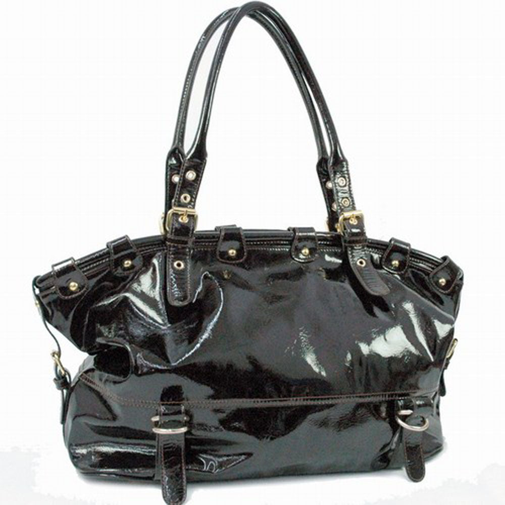 Patent Leatherette Shoulder bag - OnlineBelts