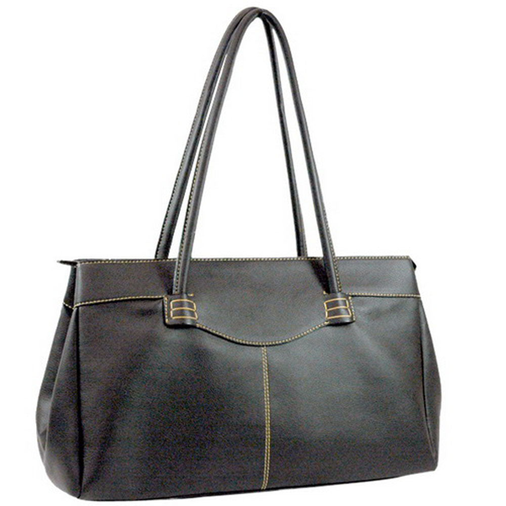 Soft Lamb Skin Leather Look Like Fashion Tote Bag - OnlineBelts