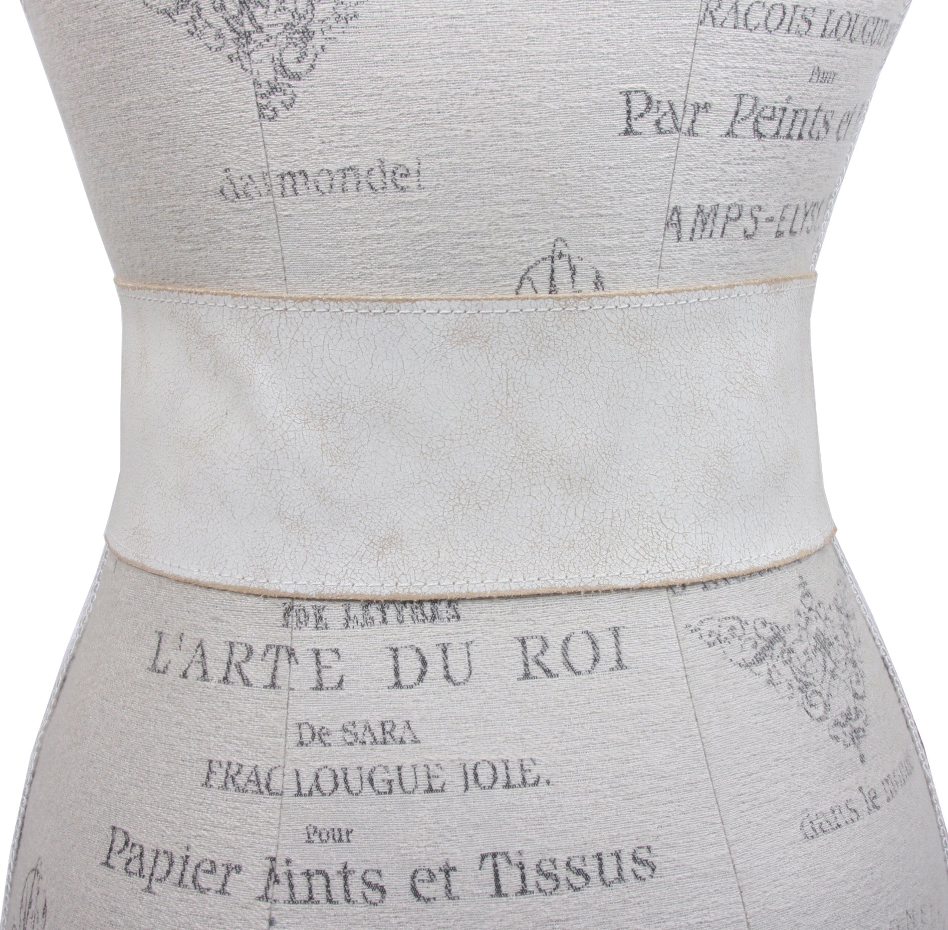 Ladies Wide Sash Genuine Vintage Crack Print Distressed Soft Leather Belt w/ Antic Silver Circle Buckle - OnlineBelts