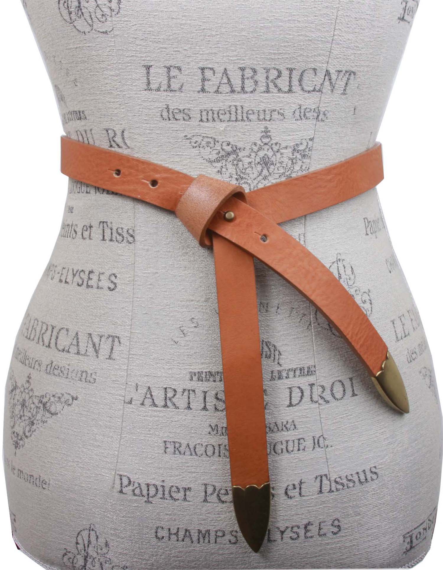 15/16 Inch Plain Full Grain Leather Loop & Tuck Belt - OnlineBelts