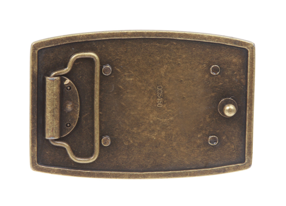 Rectangular Antique Vintage Hammered Plain Belt Buckle