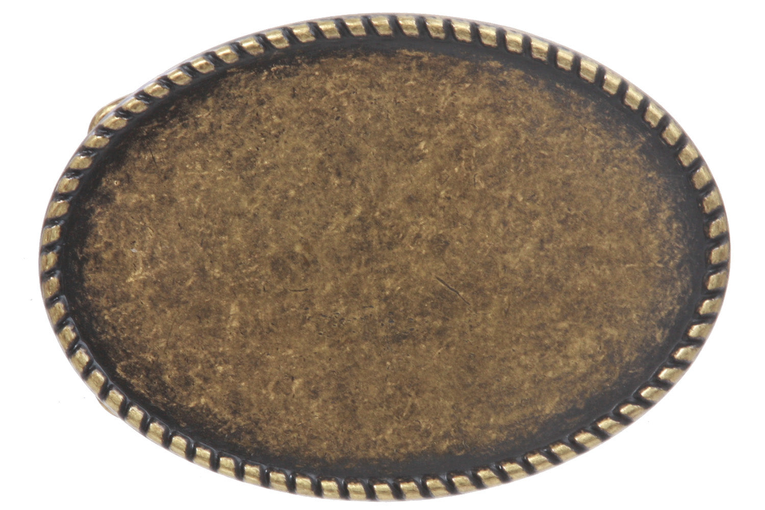 Western Plain Oval Hammered Vintage Belt Buckle