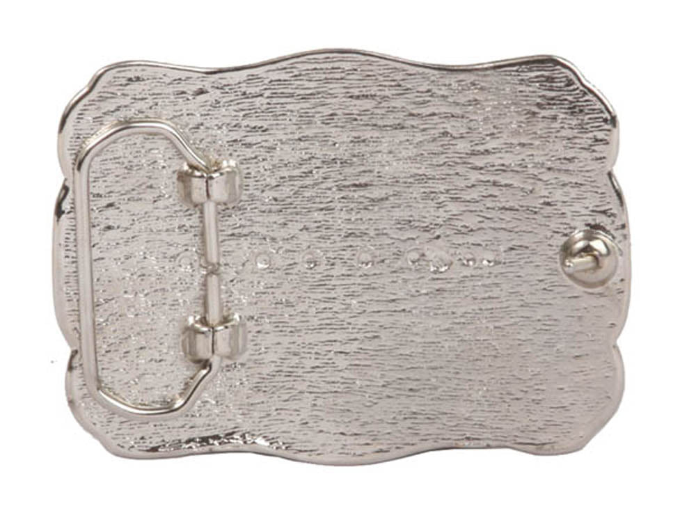Western Plain Hammered Fleur De Lis Belt Buckle - OnlineBelts