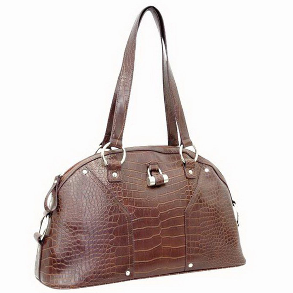Alligator Textured Leather Look Like Tote Fashion Bag - OnlineBelts