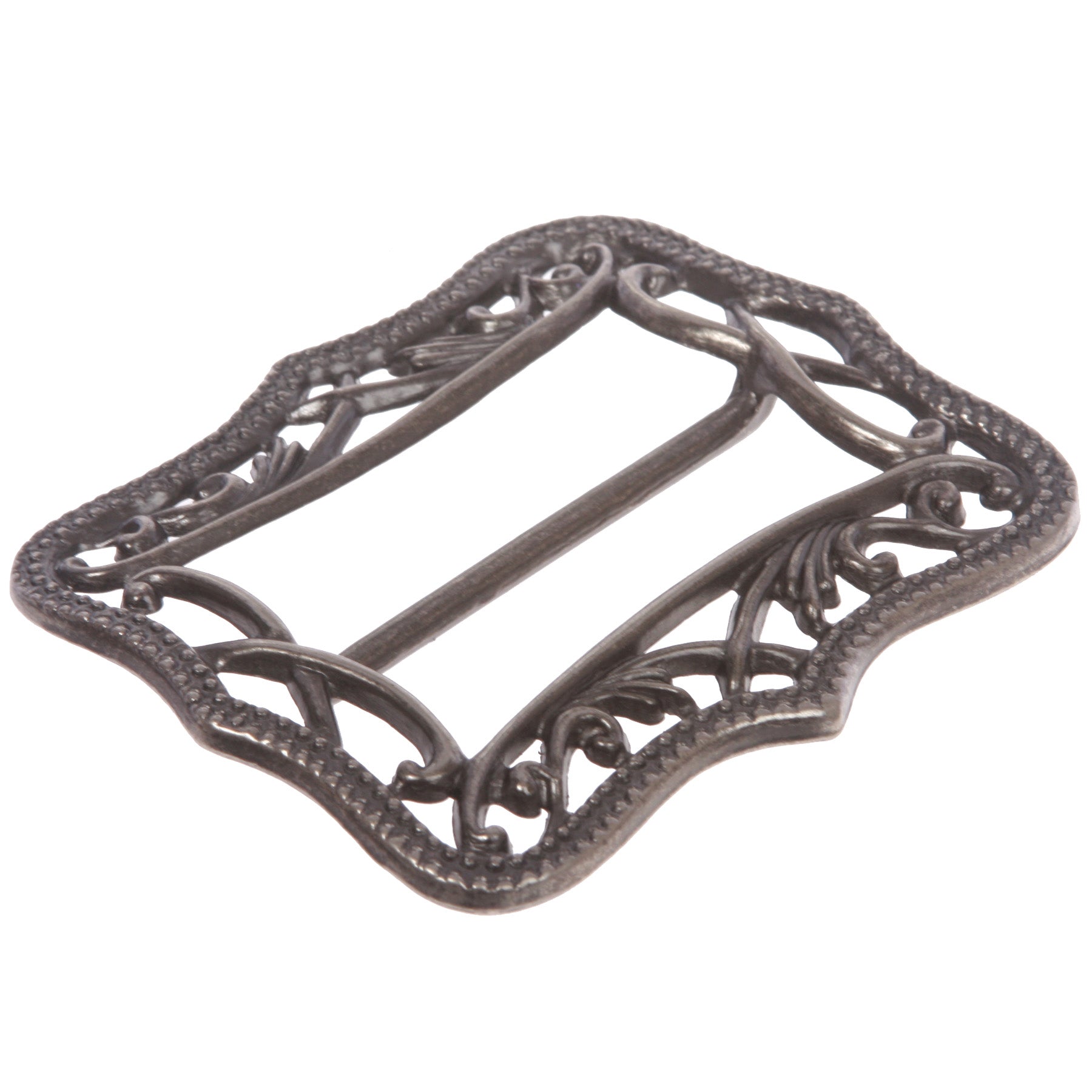 2 3/8" (60 mm) Rectangular Perforated Center Bar Prongless Belt Buckle - OnlineBelts