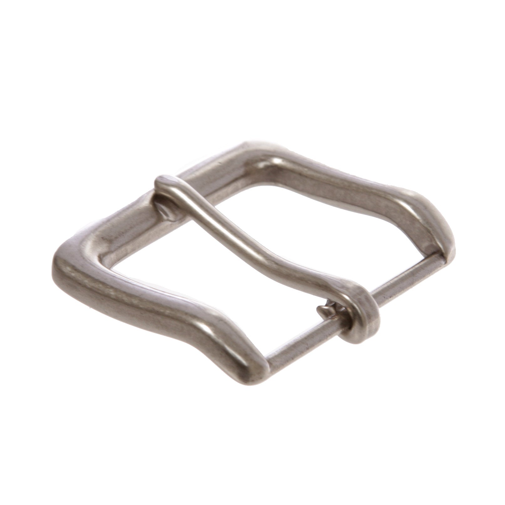 1 1/2" (38 mm) Single Prong Square Belt Buckle Antique Silver - OnlineBelts