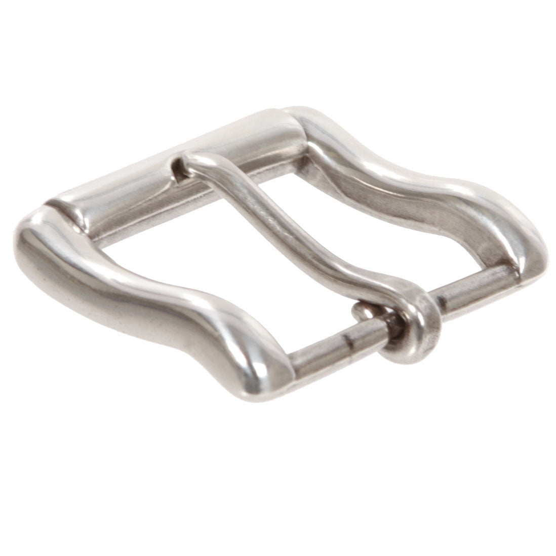 1 3/8" (35 mm) Single Prong Silver Tone Rectangular Belt Buckle - OnlineBelts