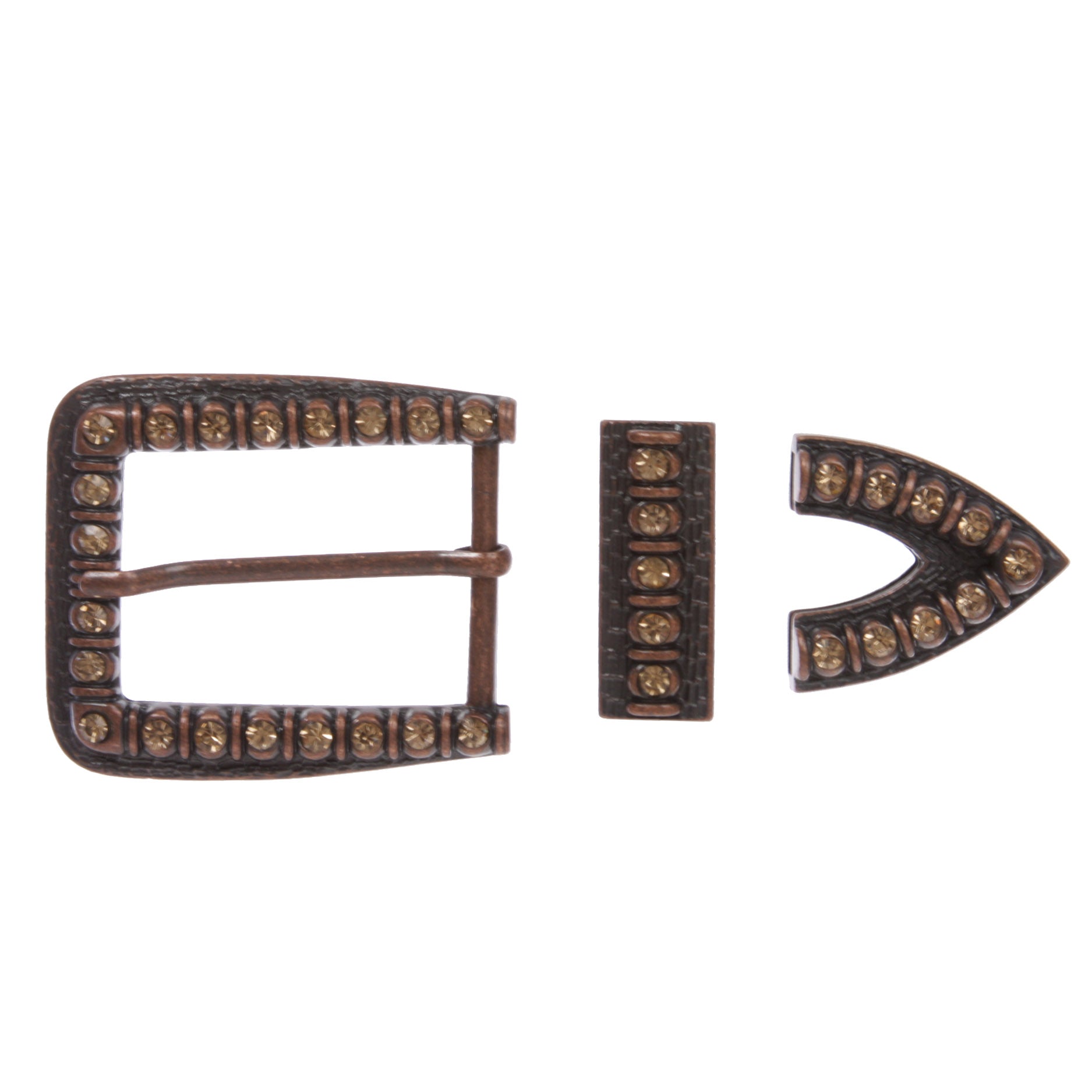 1-1/2" Western Cowgirl Rhinestone Fashion Belt Buckle Set for Leather Craft - OnlineBelts