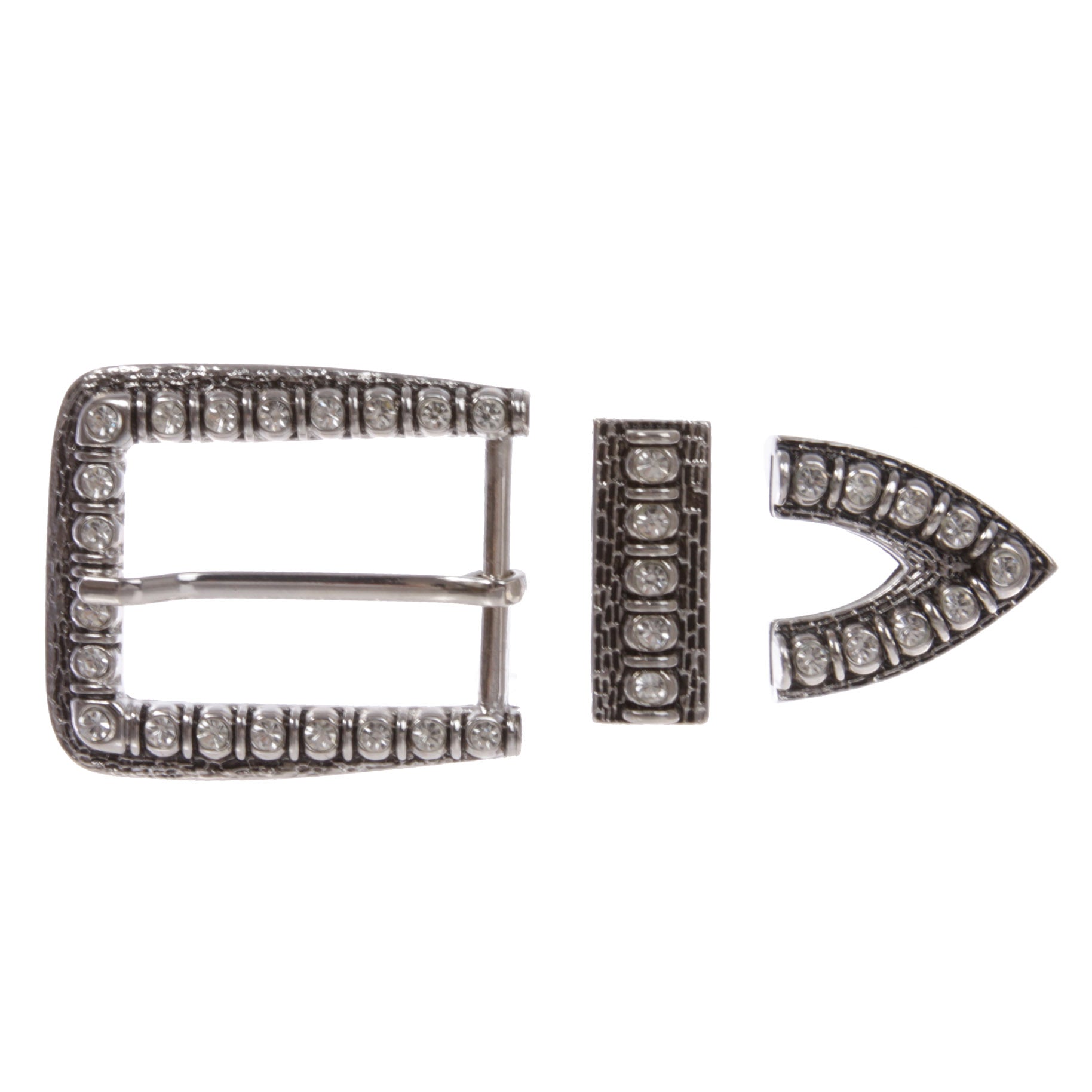 1-1/2" Western Cowgirl Rhinestone Fashion Belt Buckle Set for Leather Craft - OnlineBelts