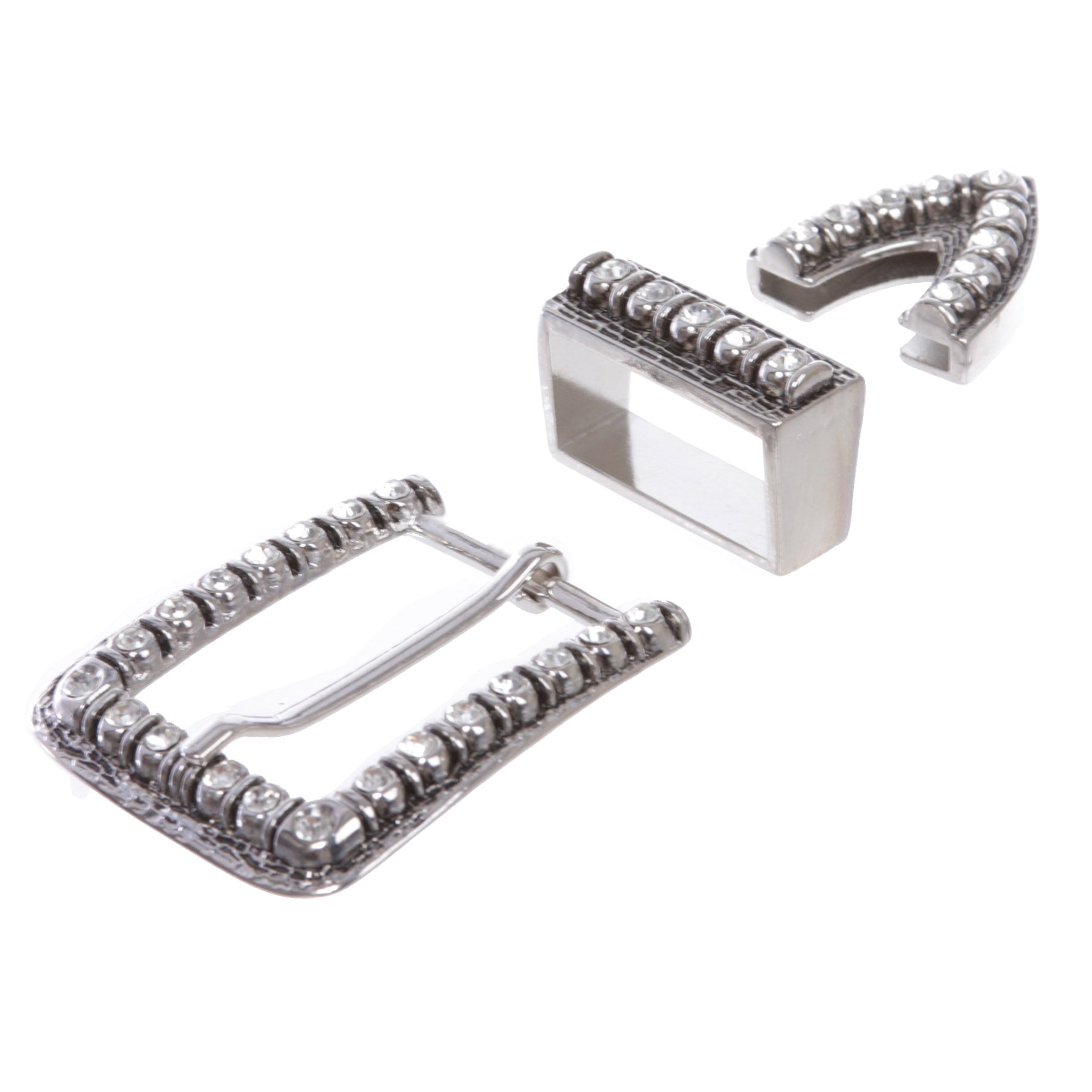 1-1/2" Western Cowgirl Rhinestone Fashion Belt Buckle Set for Leather Craft - OnlineBelts