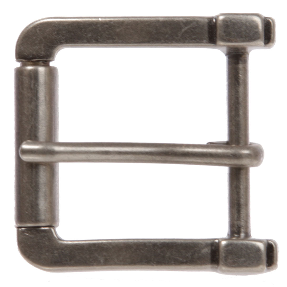1 1/2" (38 mm) Single Prong Rectangular Square Roller Belt Buckle - OnlineBelts