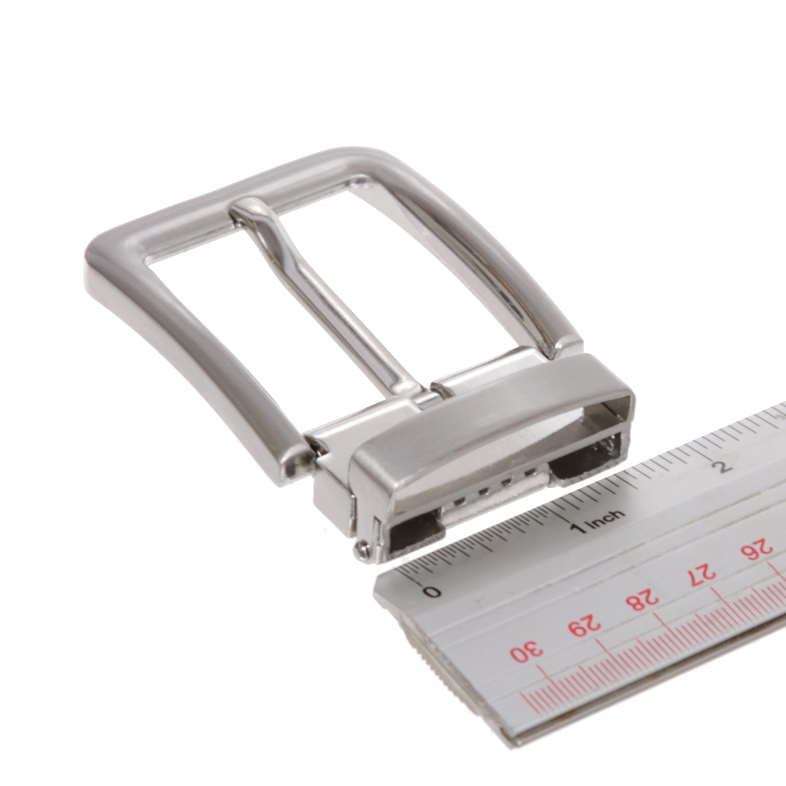 1 5/8" (40mm) Nickel Free Square Rectangular Clamp Belt Buckle - OnlineBelts