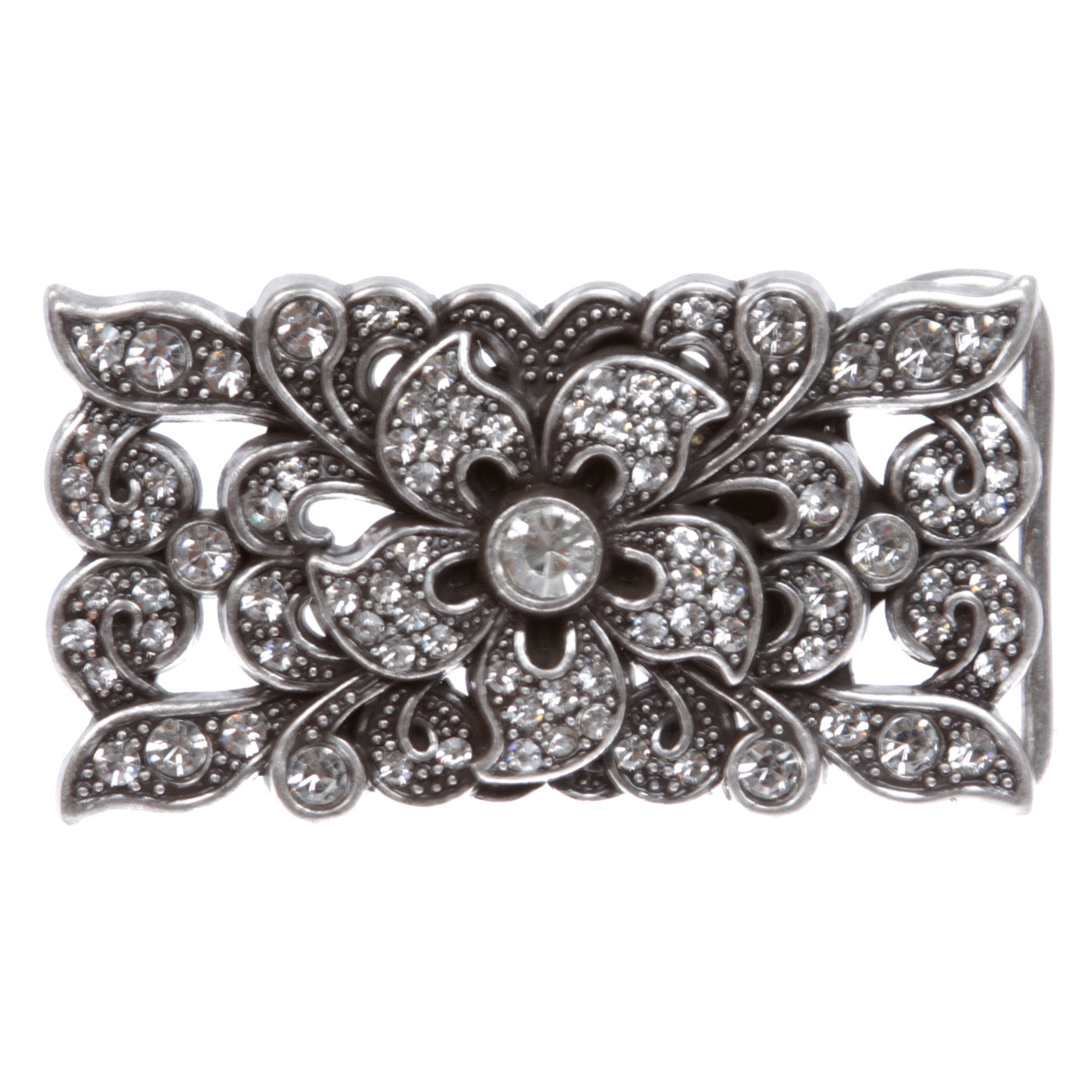 Western Double Layer Rhinestone Floral Belt buckle - OnlineBelts