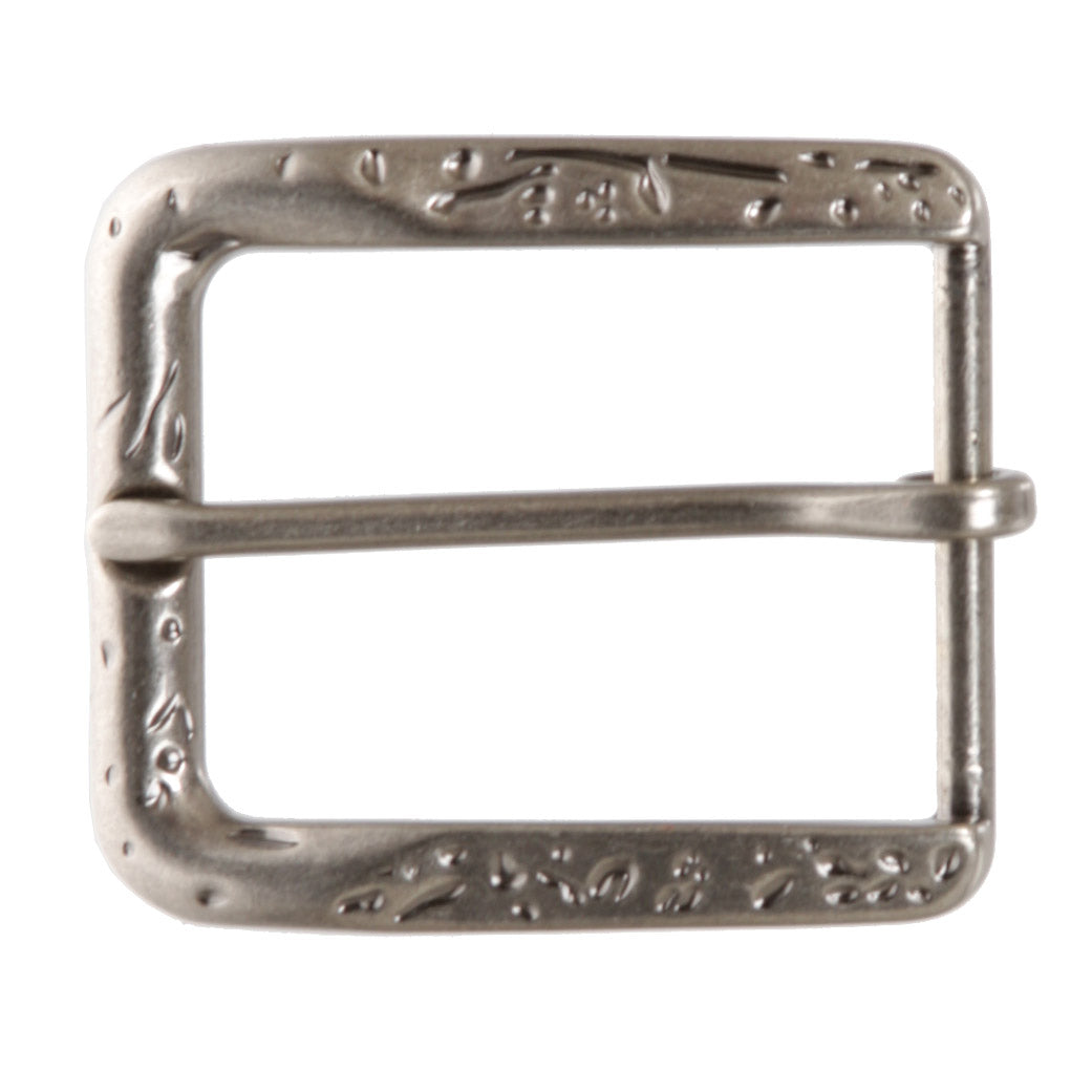 1 5/8" (39.5mm) Single Prong Hammered Rectangular Replacement Belt Buckle - OnlineBelts