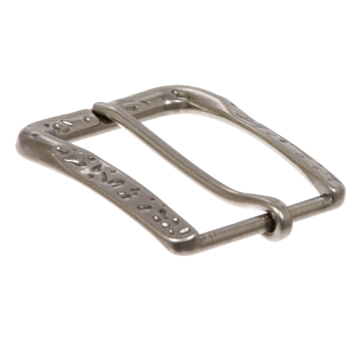 1 5/8" (39.5mm) Single Prong Hammered Rectangular Replacement Belt Buckle - OnlineBelts