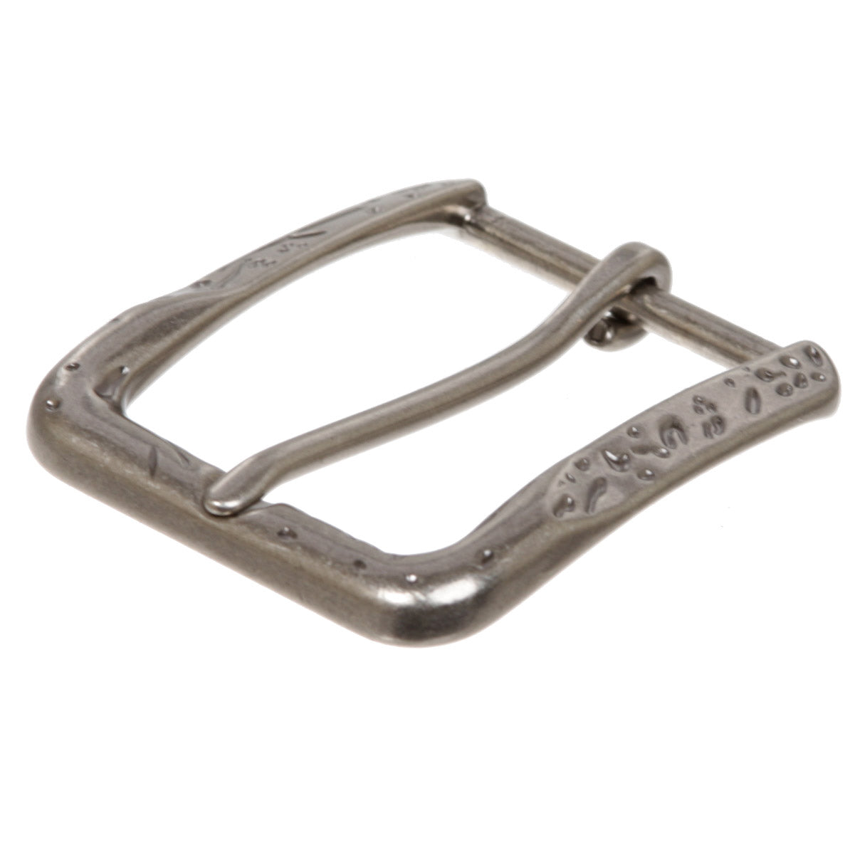 1 5/8" (39.5mm) Single Prong Hammered Rectangular Replacement Belt Buckle - OnlineBelts