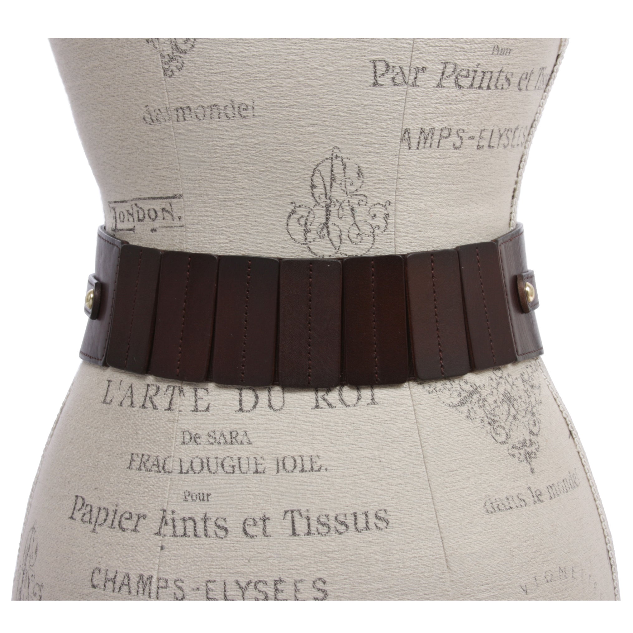 Women's High Waist Elastic Linked Cowhide Stretch Tapered Comfort Leather Belt - OnlineBelts