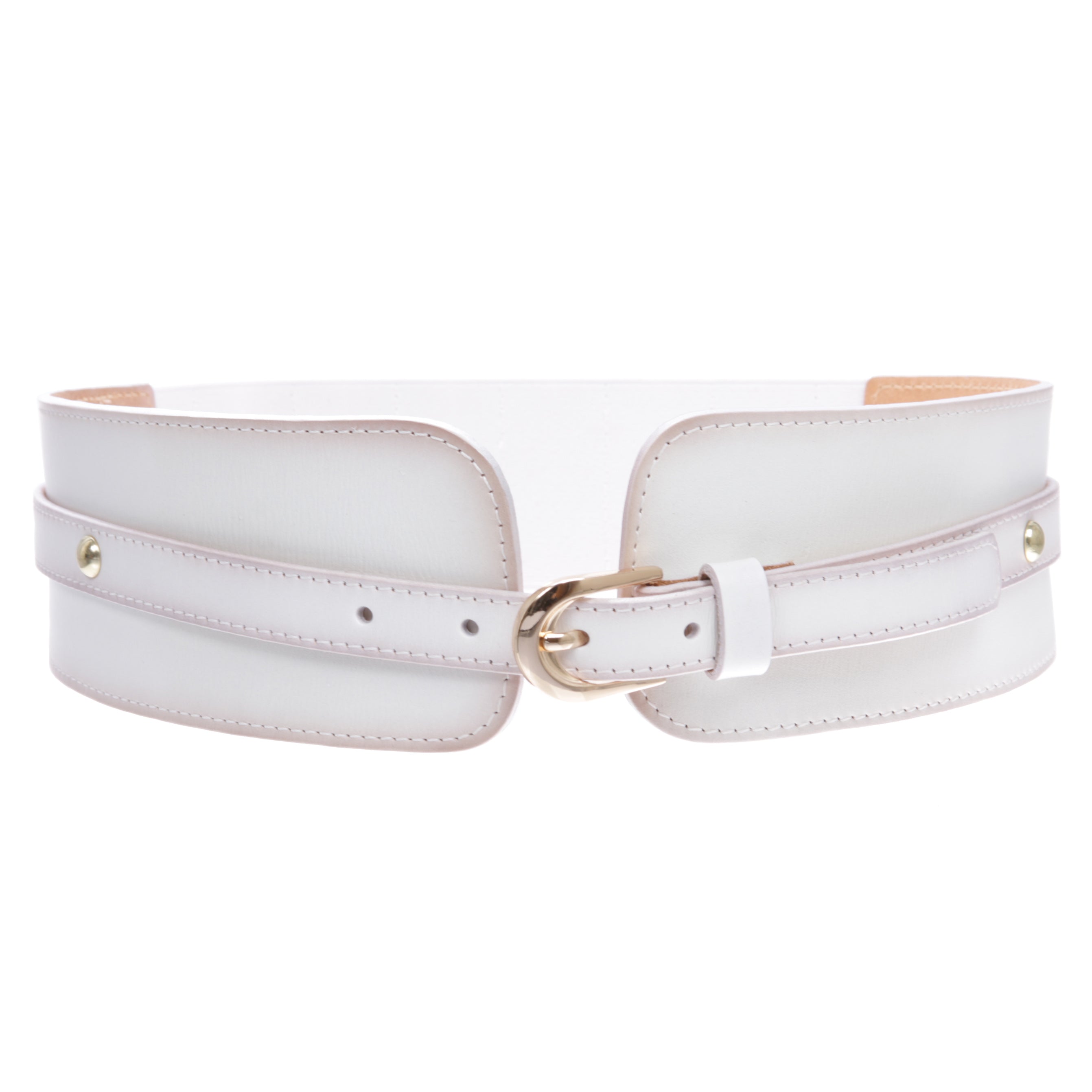 Women's High Waist Elastic Linked Cowhide Stretch Tapered Comfort Leather Belt - OnlineBelts