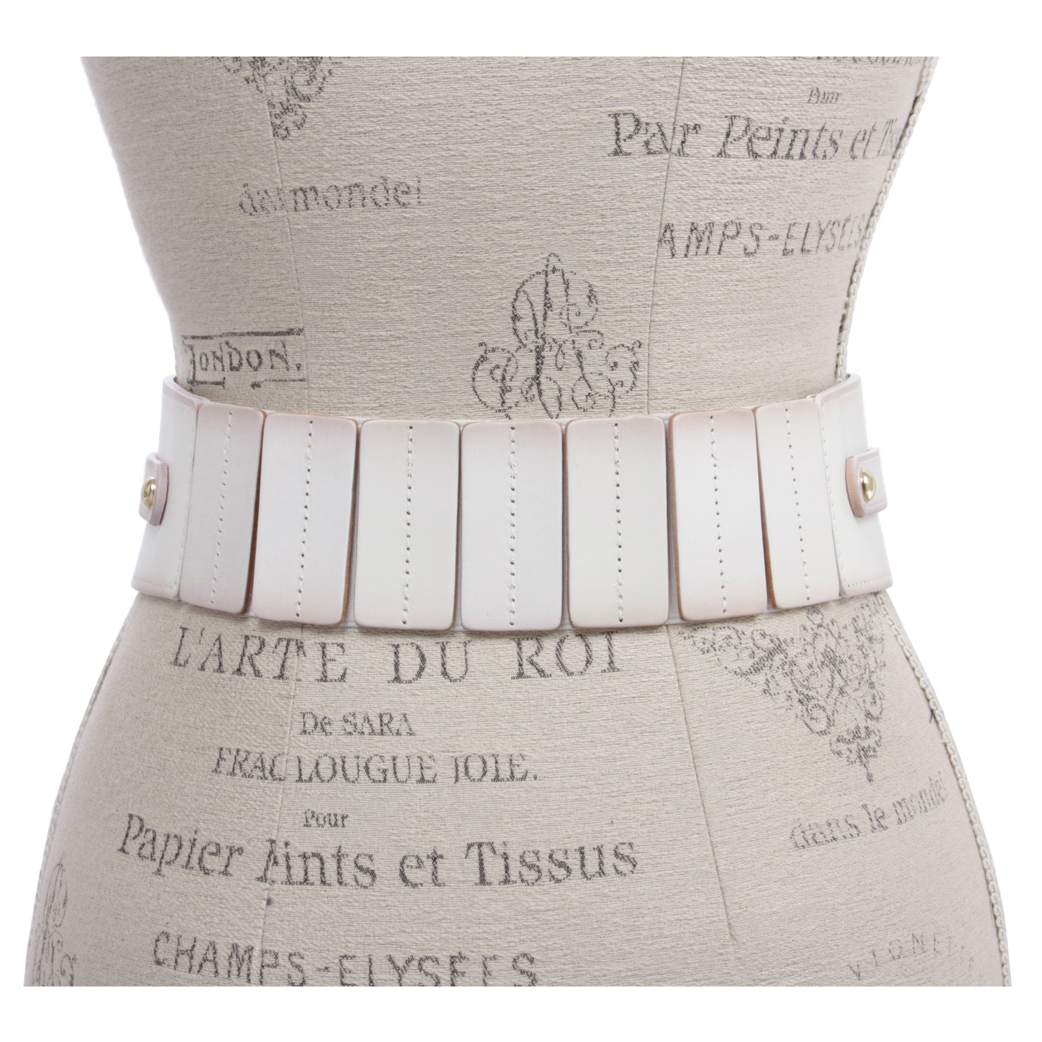 Women's High Waist Elastic Linked Cowhide Stretch Tapered Comfort Leather Belt - OnlineBelts
