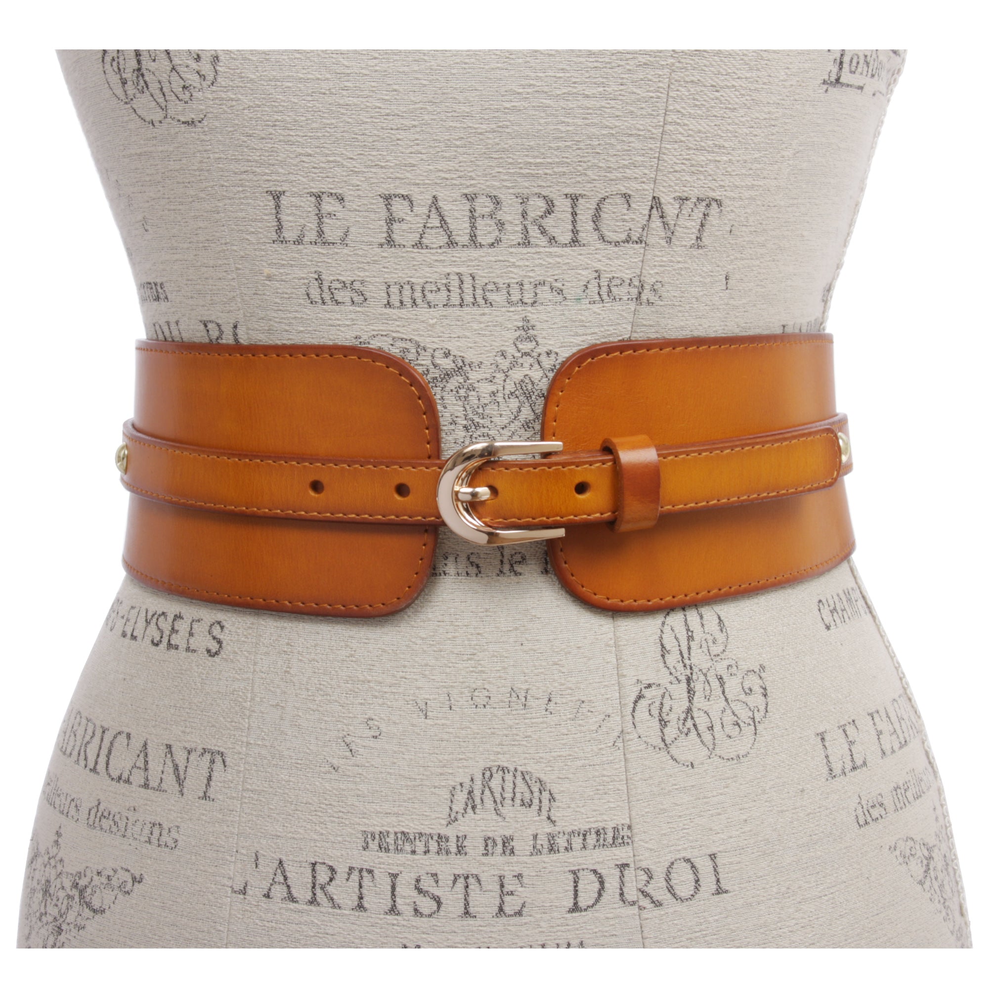 Women's High Waist Elastic Linked Cowhide Stretch Tapered Comfort Leather Belt - OnlineBelts