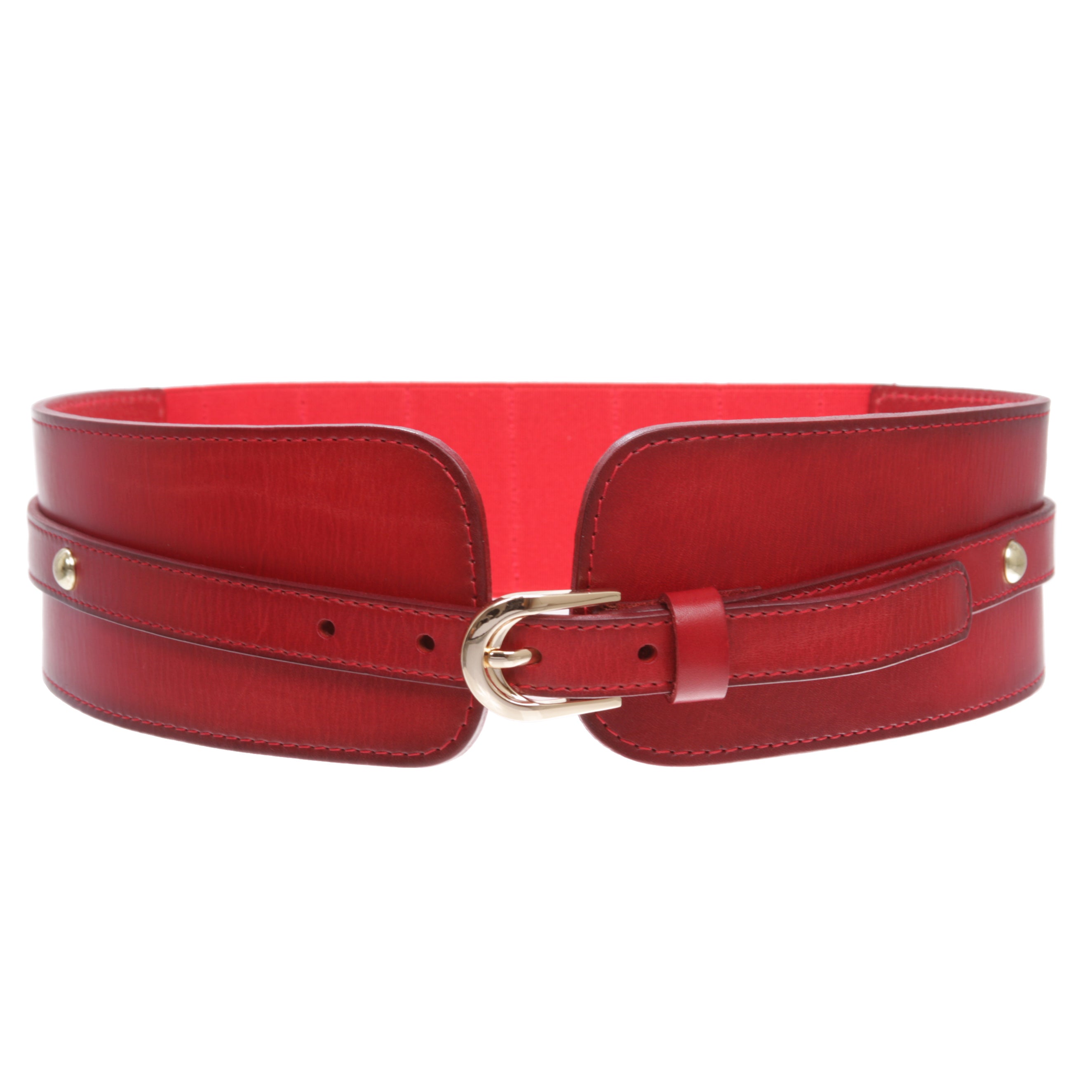 Women's High Waist Elastic Linked Cowhide Stretch Tapered Comfort Leather Belt - OnlineBelts