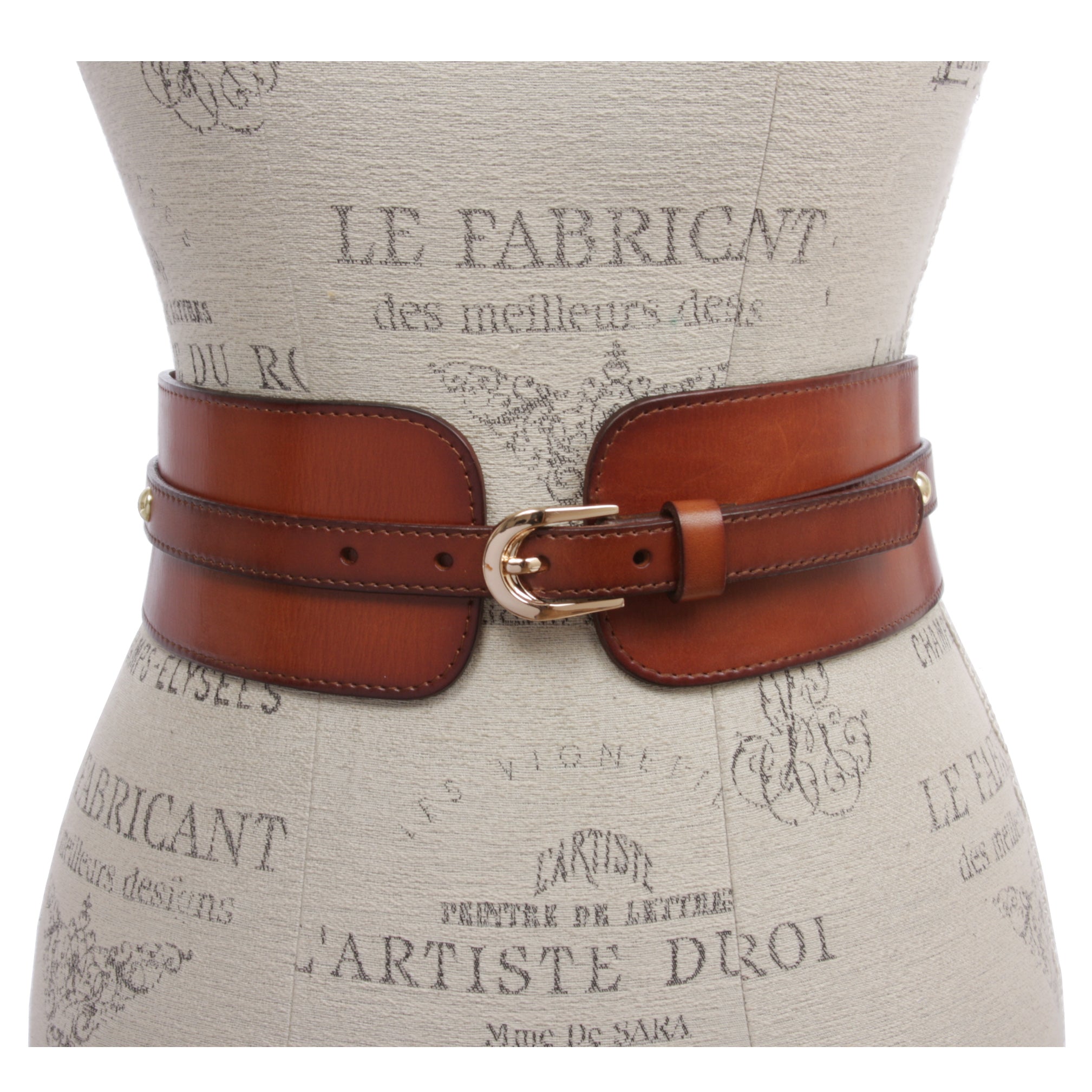 Women's High Waist Elastic Linked Cowhide Stretch Tapered Comfort Leather Belt - OnlineBelts