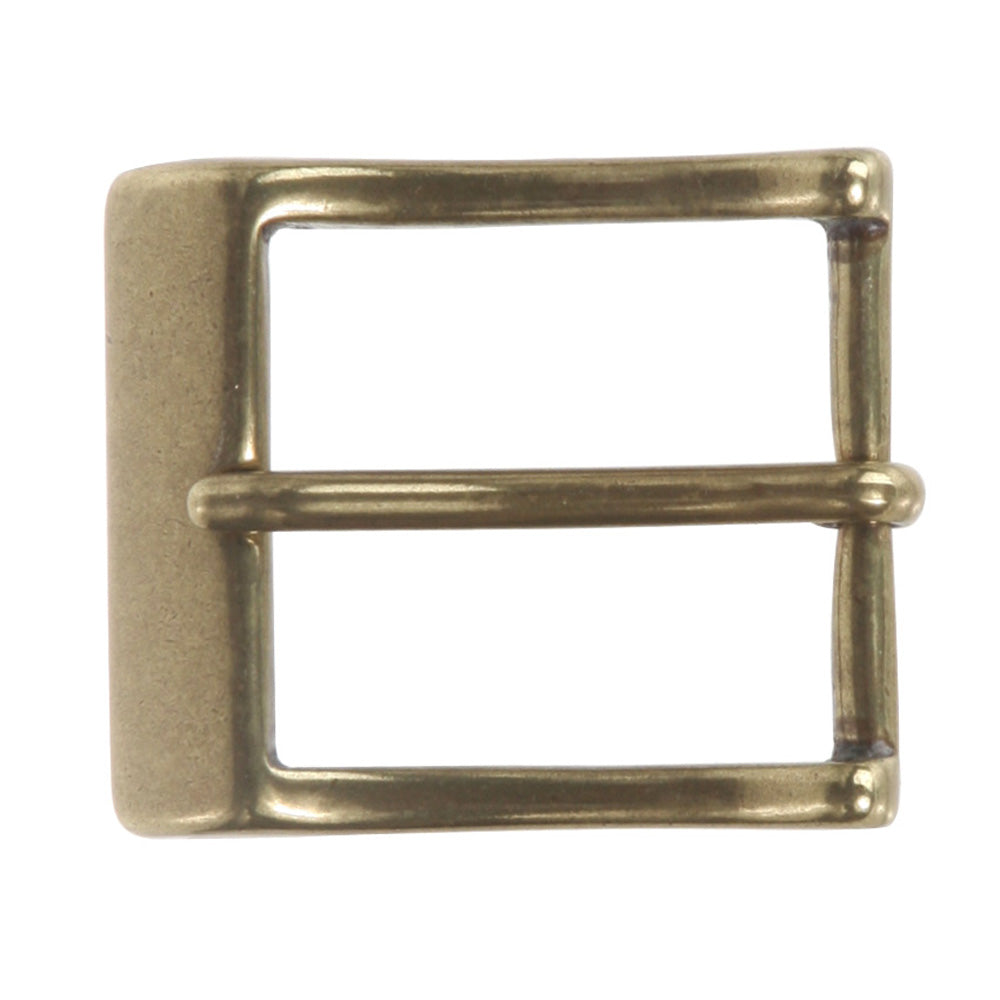 1 1/4" (33 mm) Single Prong Solid Brass Rectangular Belt Buckle - OnlineBelts