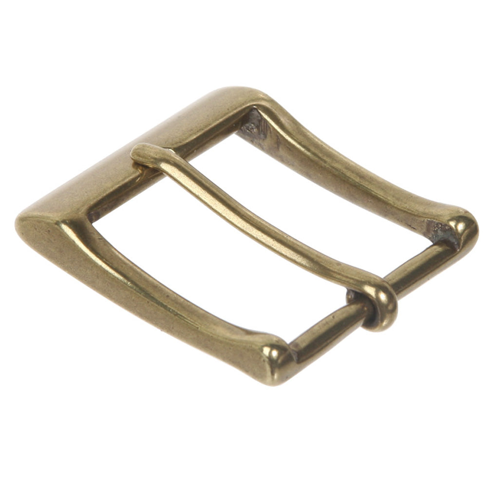 1 1/4" (33 mm) Single Prong Solid Brass Rectangular Belt Buckle - OnlineBelts