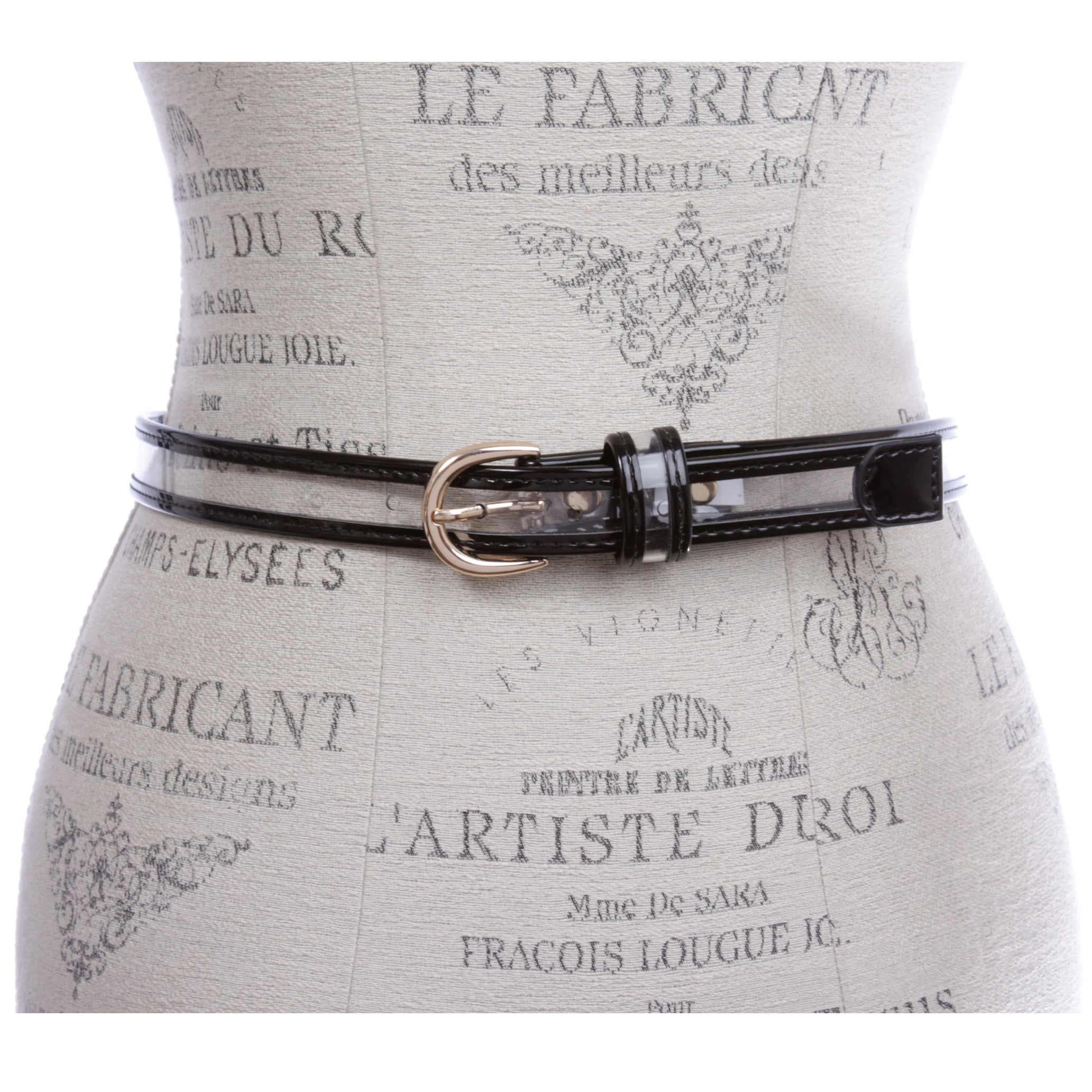 Kids 1" (25 mm) Color-Trimmed Patent Leather Transparent Jelly Clear Belt - OnlineBelts