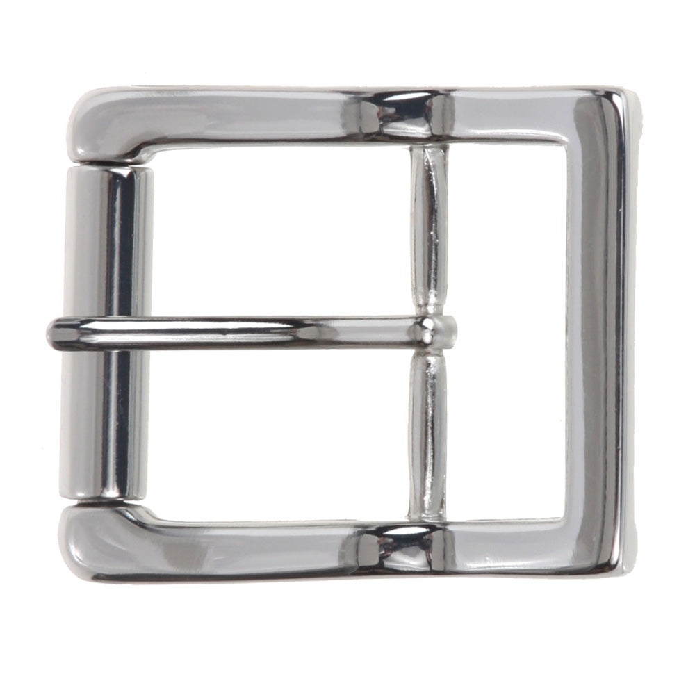 1 5/8" (41 mm) Nickel Free Center Bar Single Prong Roller Belt Buckle