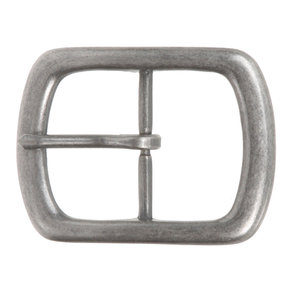 1 1/2" (38 mm) Nickel Free Center Bar Single Prong Rectangular Belt Buckle - OnlineBelts