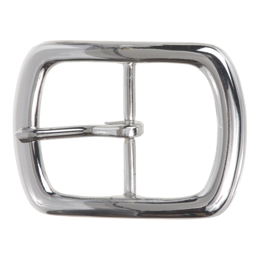 1 1/2" (38 mm) Nickel Free Center Bar Single Prong Rectangular Belt Buckle - OnlineBelts