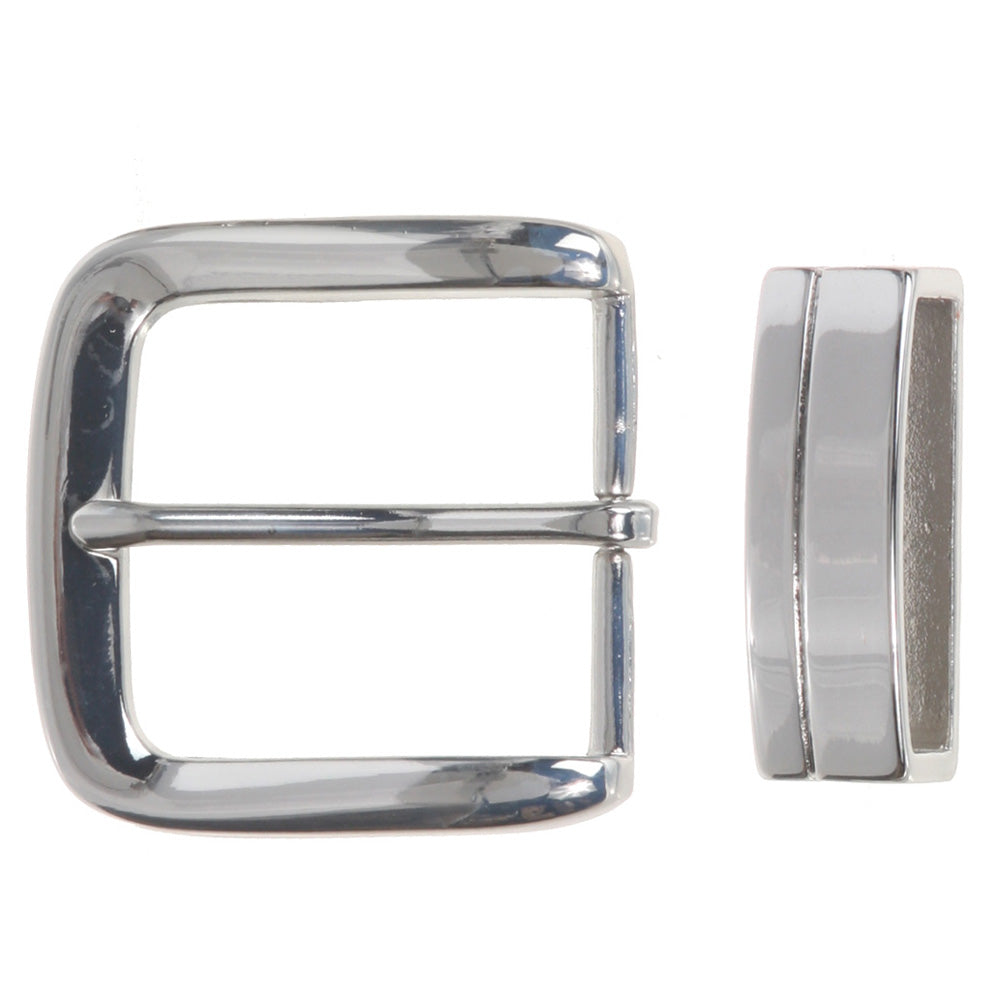 1 1/2" (38 mm) Nickel Free Single Prong Square Belt Buckle Set - OnlineBelts
