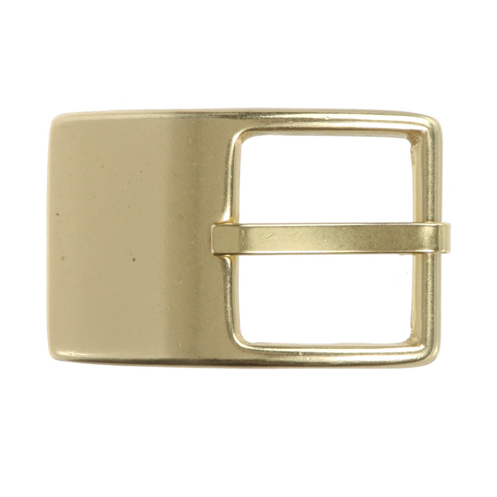 1 1/4" (33 mm) Nickel Free Single Prong Rectangular Solid Brass Belt Buckle