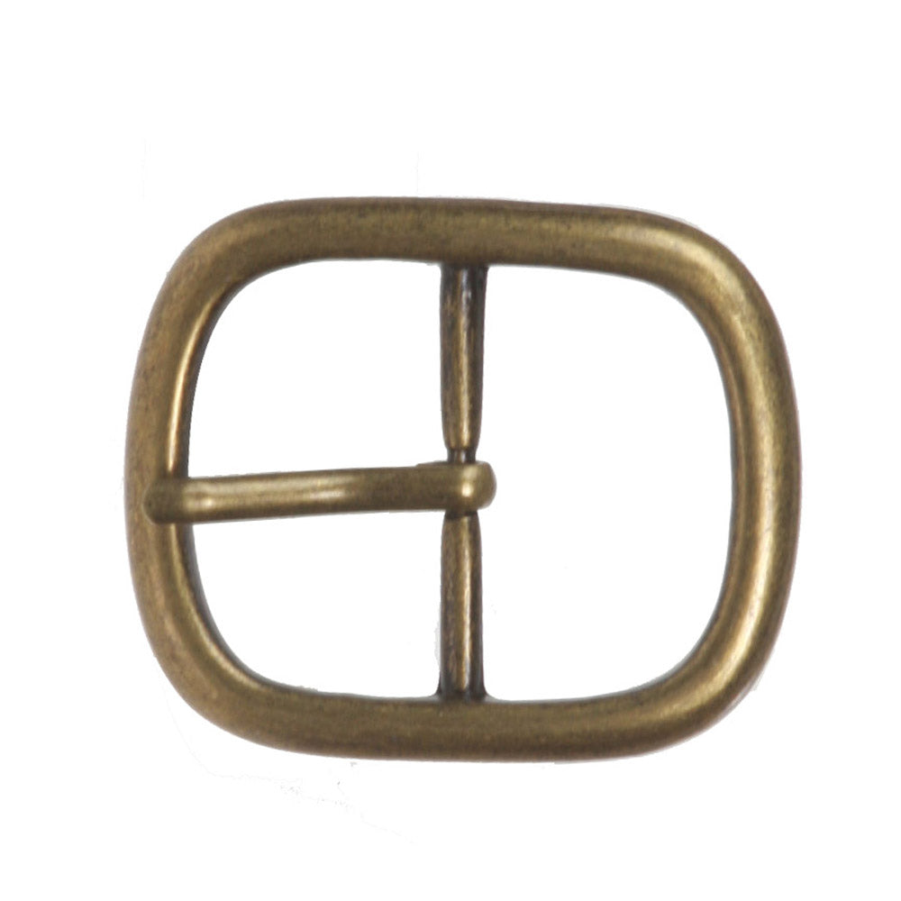 1 3/8" (34 mm) Nickel Free Center Bar Single Prong Oval Belt Buckle