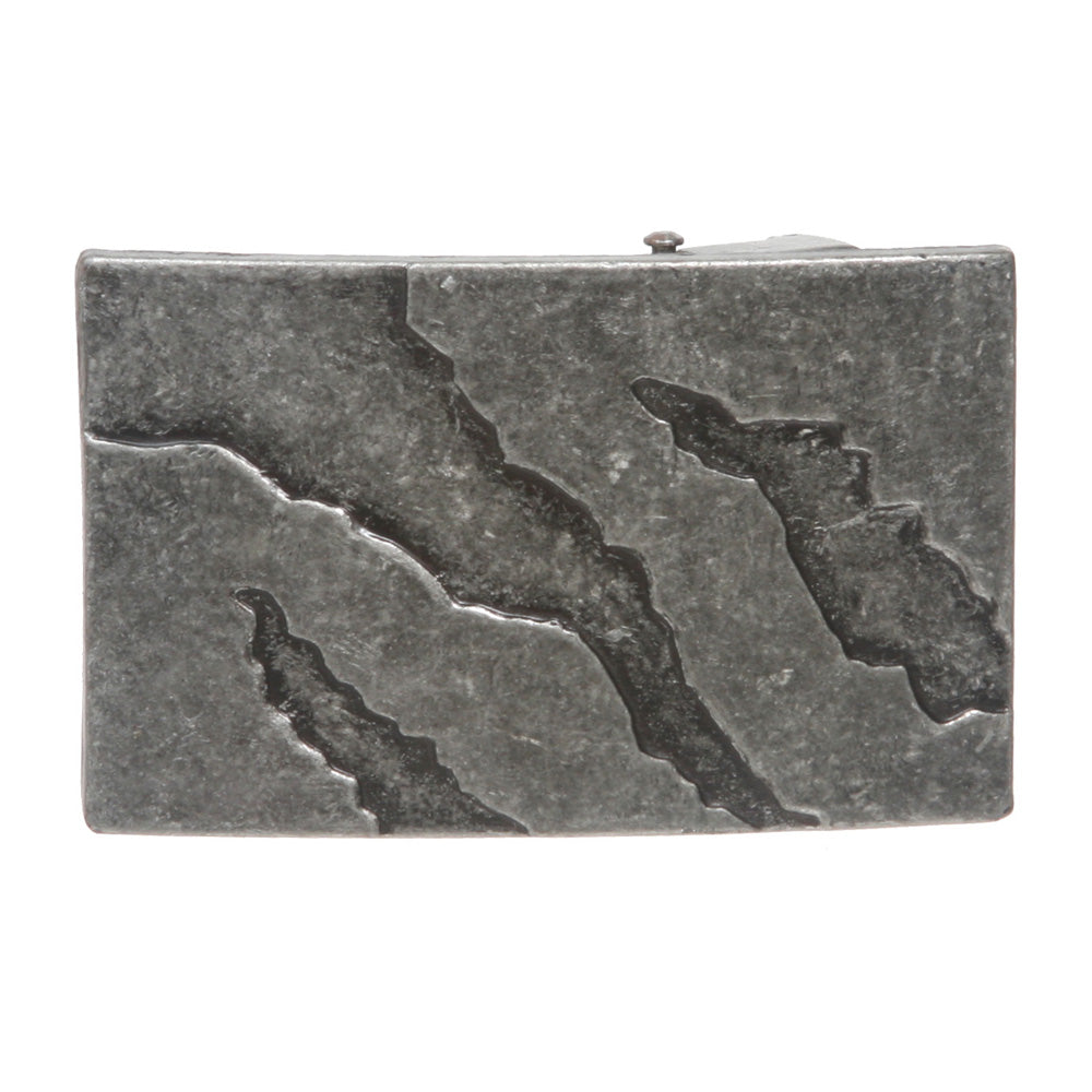 1 1/2" (38 MM) Clamping Rectangular Silver Belt Buckle
