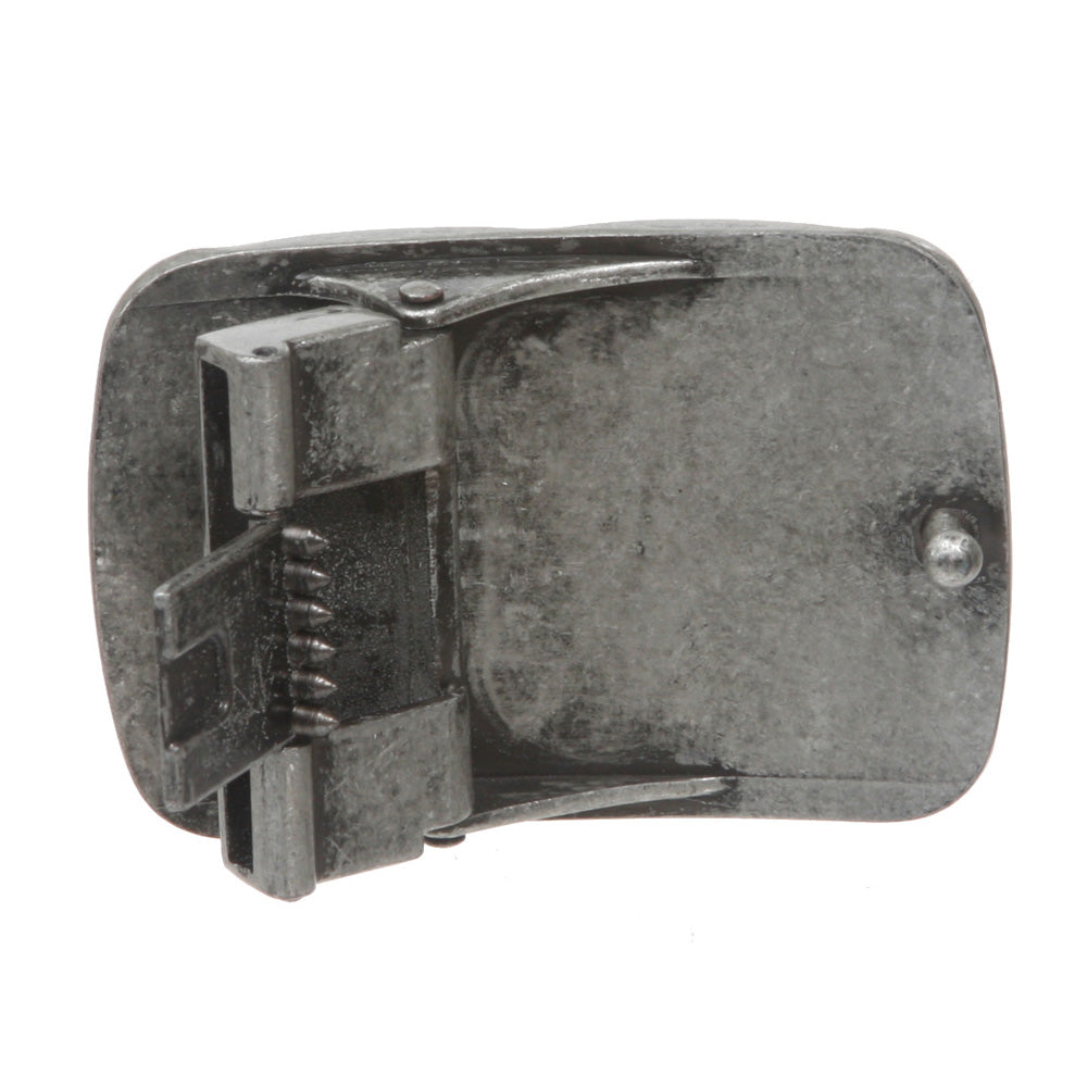 1 1/2" (38 MM) Clamping Rectangular Silver Belt Buckle