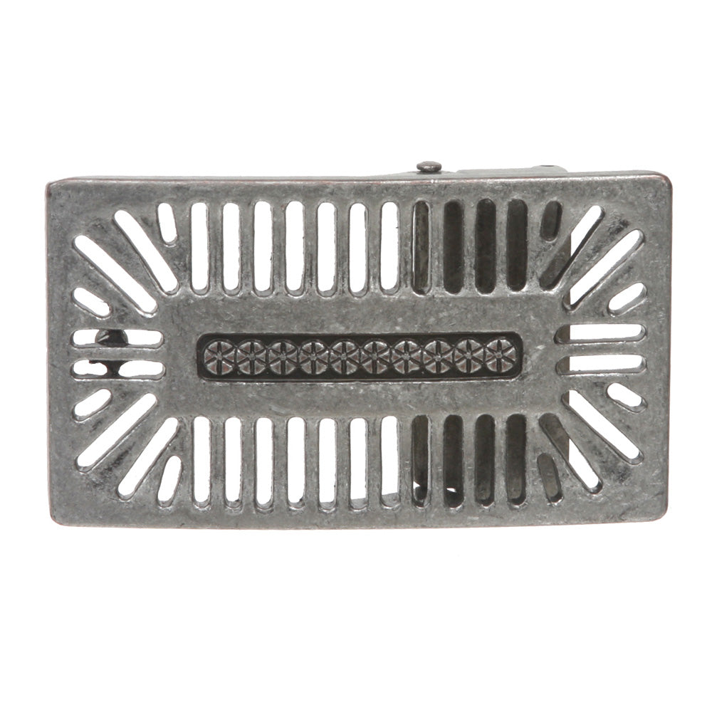 1 1/2" Clamp On Rectangular Perforated Buckle with Free Belt Strap - OnlineBelts
