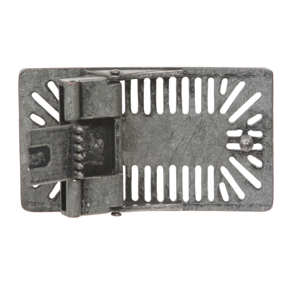1 1/2" Clamp On Rectangular Perforated Buckle with Free Belt Strap - OnlineBelts